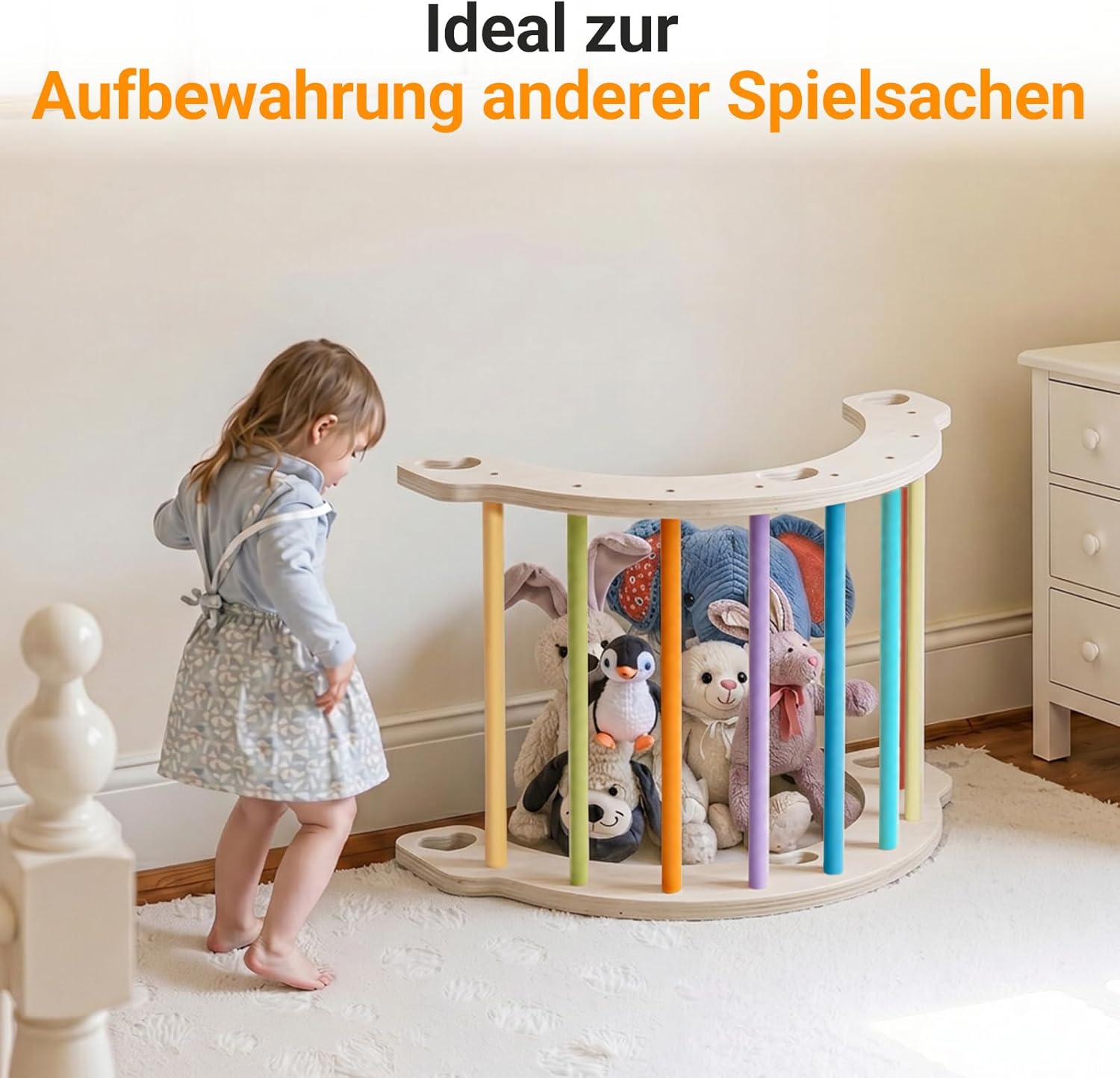 Thumbnail 6 de COSYLAND Montessori Kletterbogen aus Holz mit Kissen – Regenbogen, ab 1 Jahr, Indoor-Kletterbogen zum Klettern, Krabbeln und Wippen