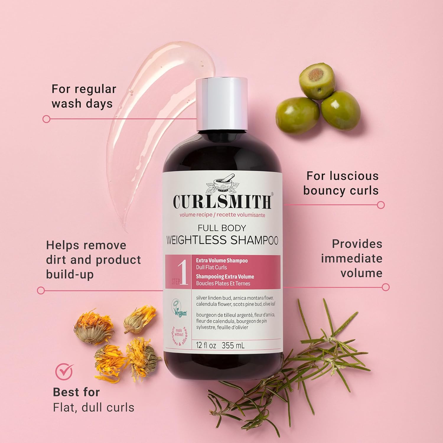 Detalle 2 de Curlsmith Full Body Weightless Shampoo 12 oz