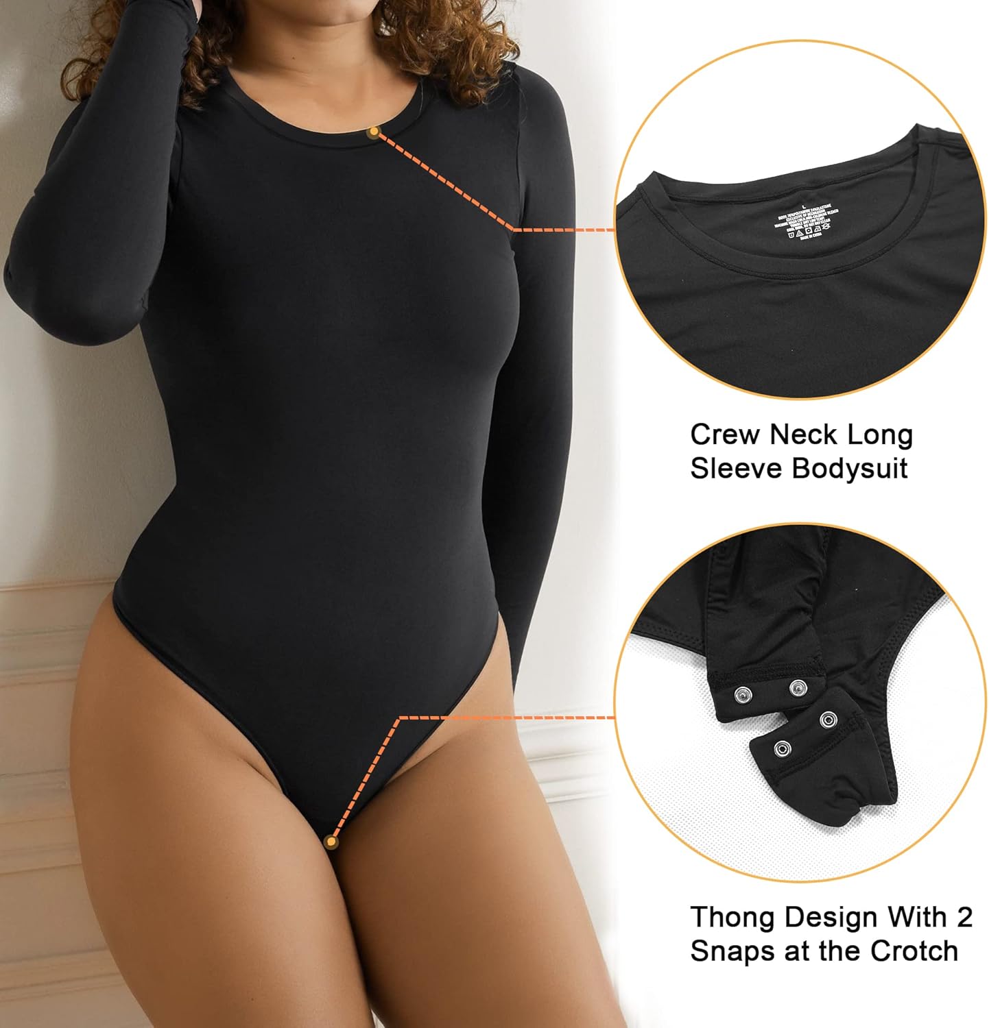 Thumbnail 2 de SHAPERX bodysuit leotard top with high stretch