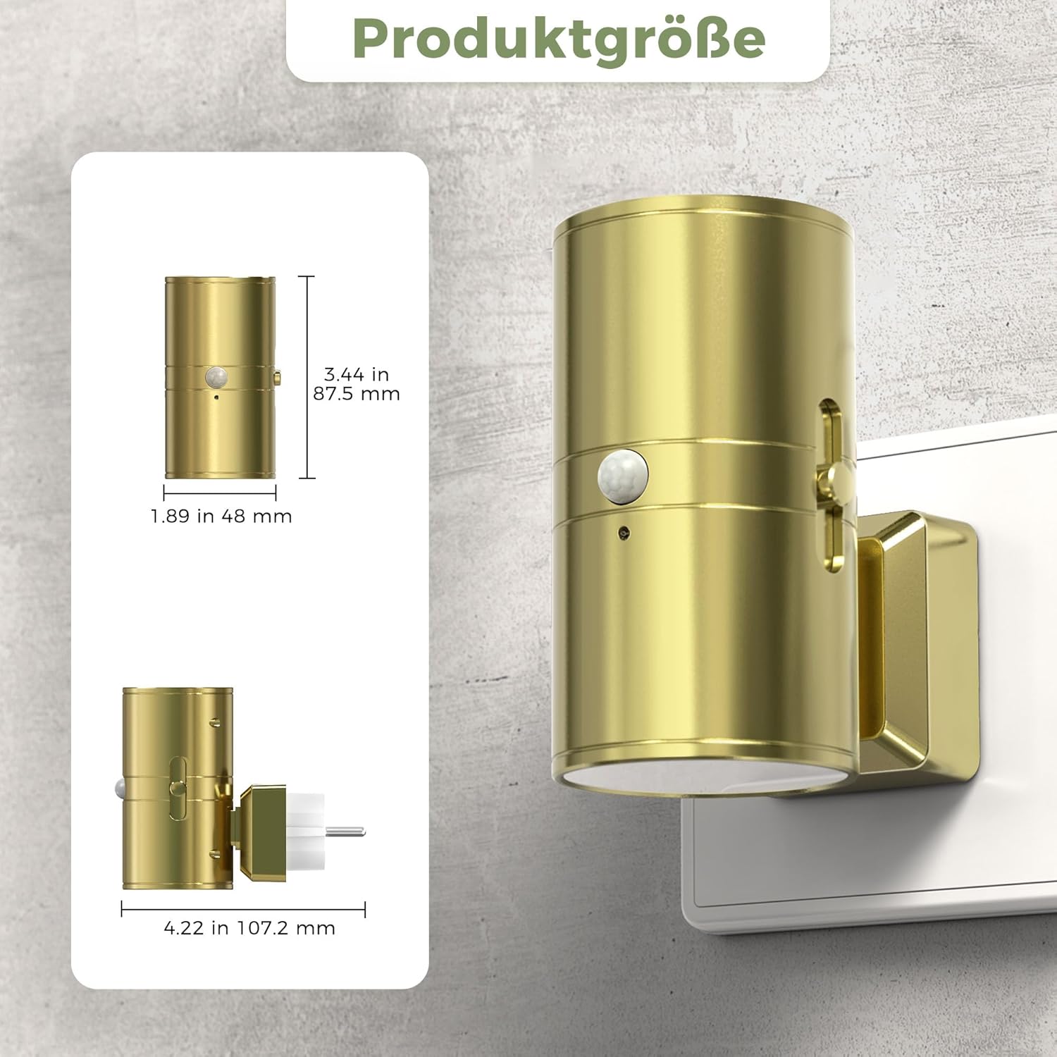 Thumbnail 6 de LOHAS-LED Nachtlicht mit Bewegungsmelder für Steckdose (warmweiß, dimmbar) – 2er-Set