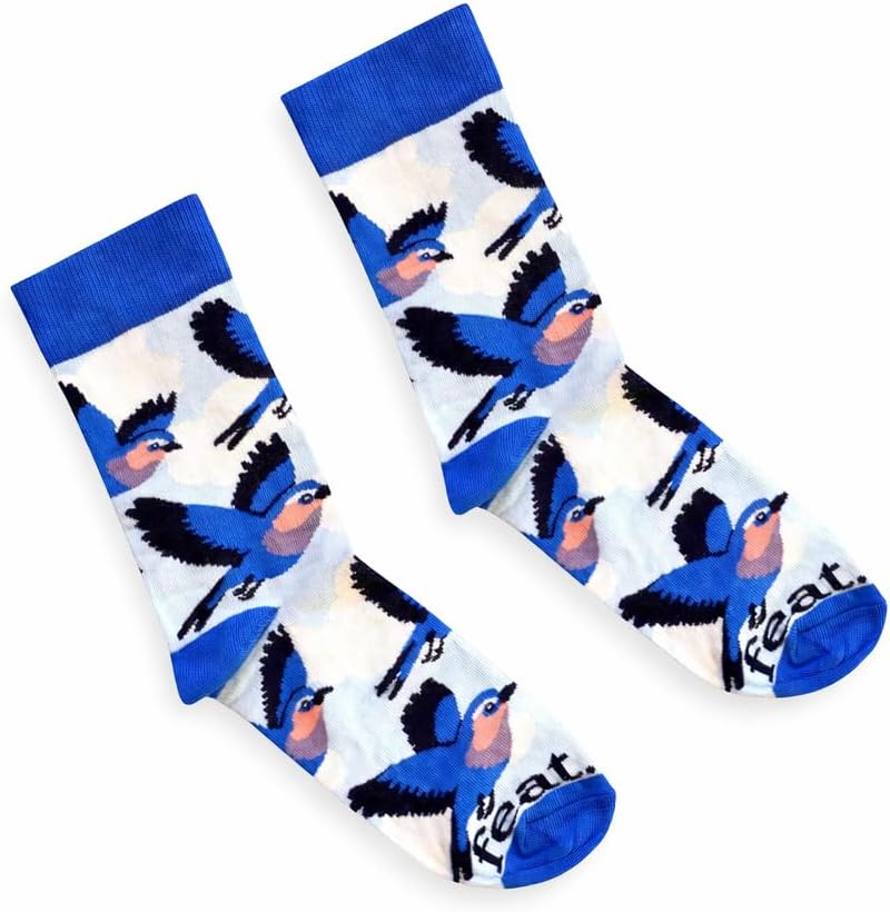 Detalle de Cotton Crew Socks – Unisex, Fun Design, UK Sizes 4–7 & 8–11