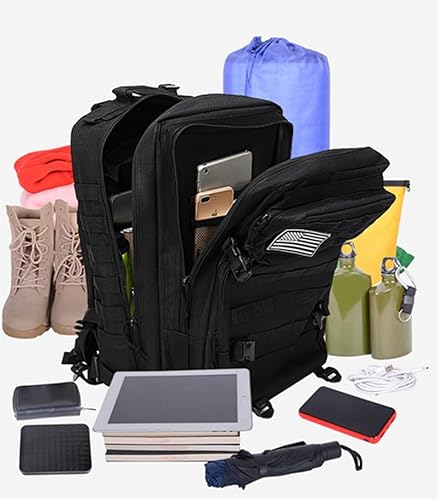 Detalle 2 de smallrun Mochila táctica militar 45L kaki con sistema MOLLE