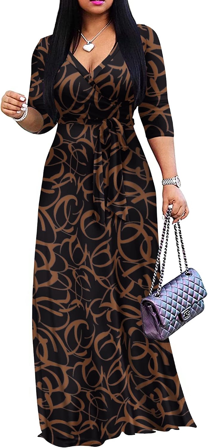Detalle 2 de FANDEE V-Neck Maxi Dress for Summer