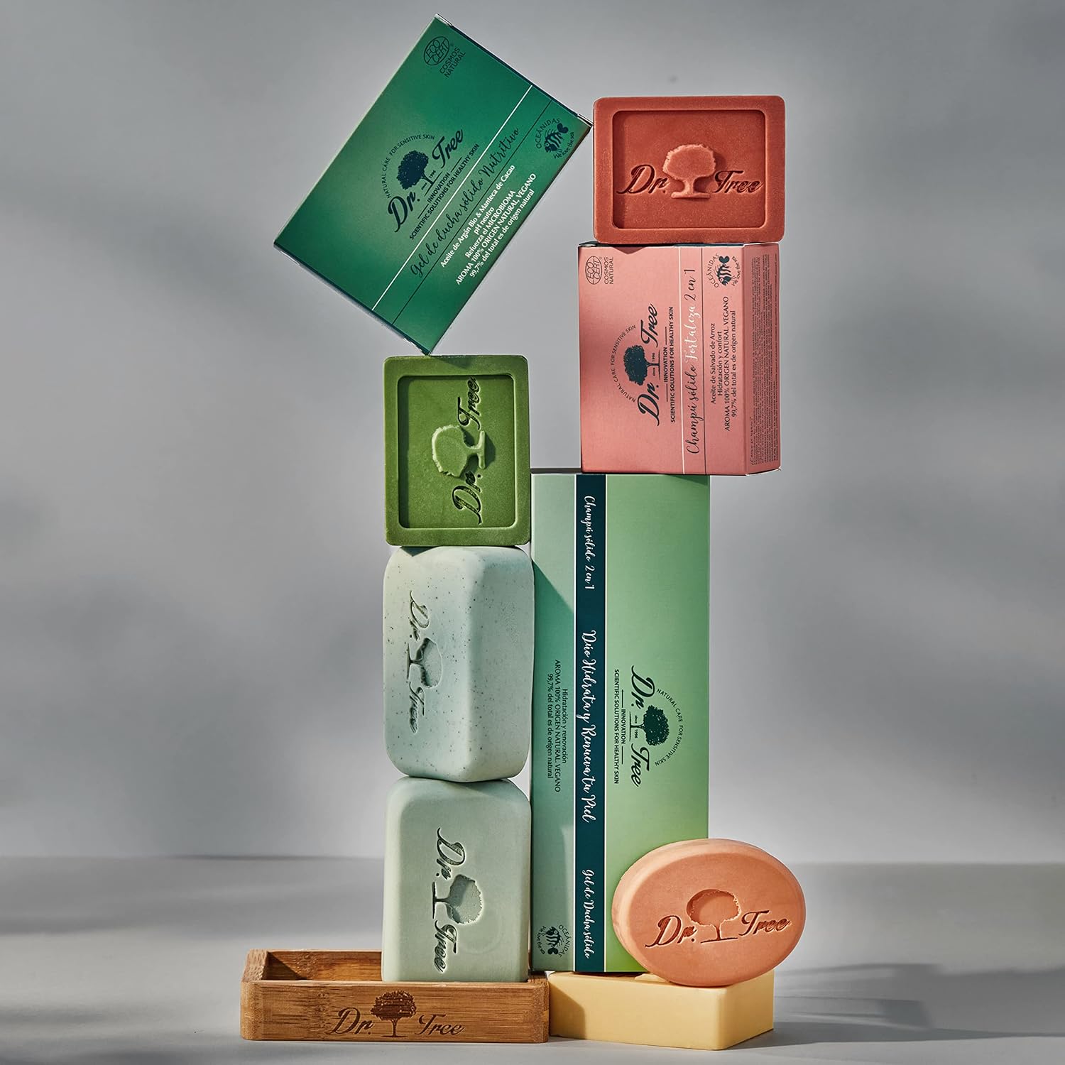 Detalle de Dr. Tree Shampoo Solido 2 in 1 Fortaleza – Shampoo e Balsamo Solidi per Capelli Fini e Deboli