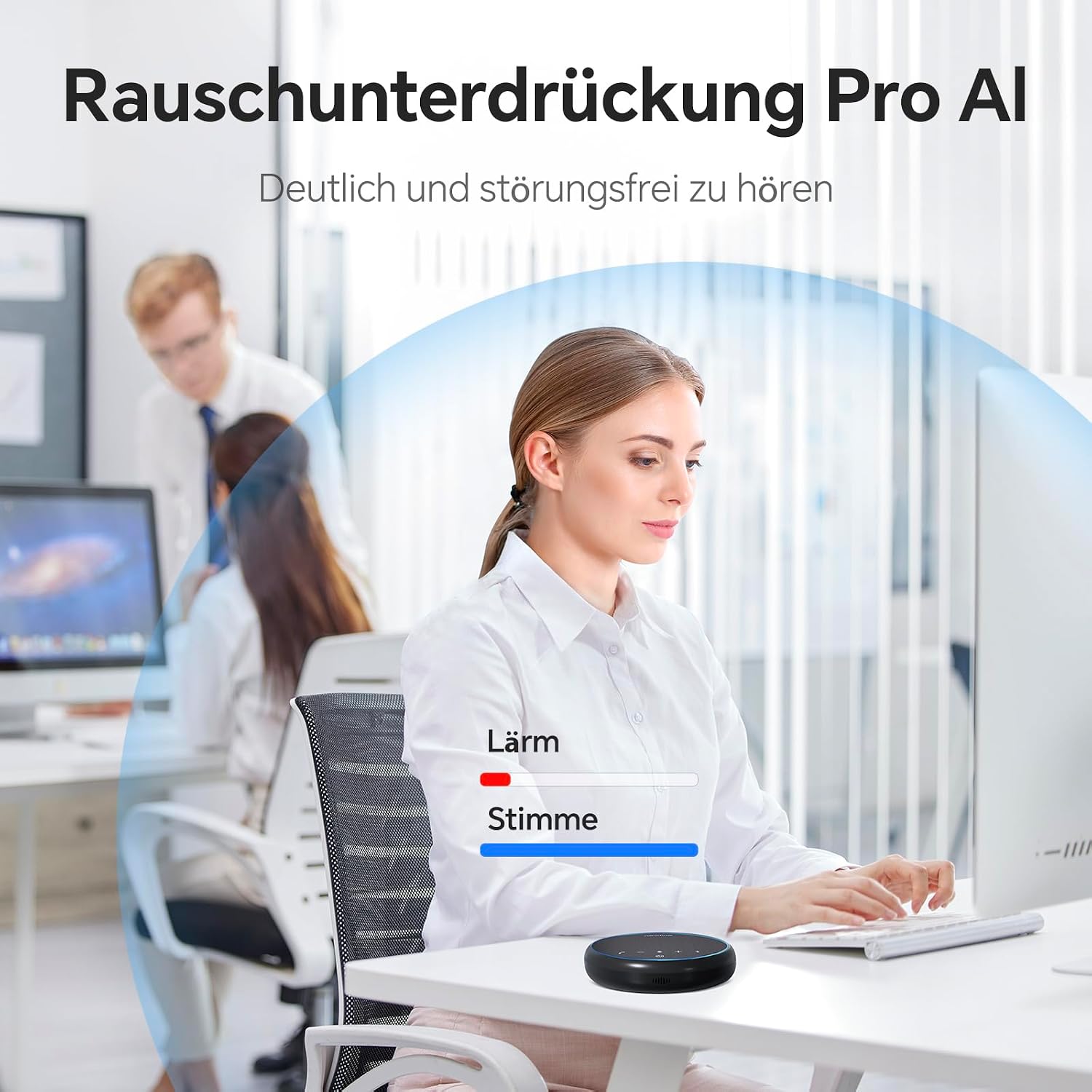 Detalle de N newline Konferenzlautsprecher mit Mikrofon: Bluetooth/USB für PC, 360° Sprachaufnahme & DSP