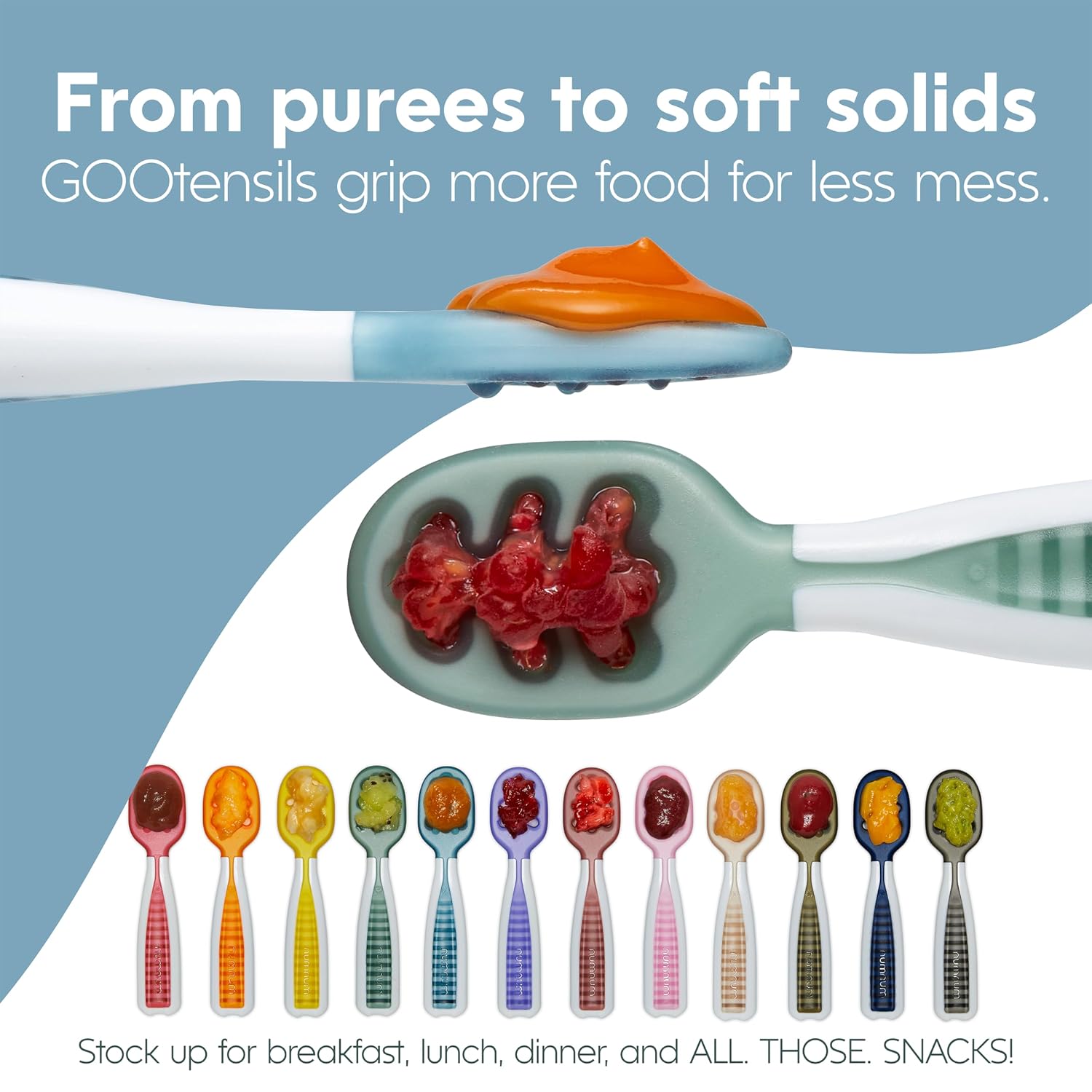 Thumbnail 4 de NumNum Baby Spoons Set: BLW Pre-Spoon GOOtensils, 6-Pack Rainbow