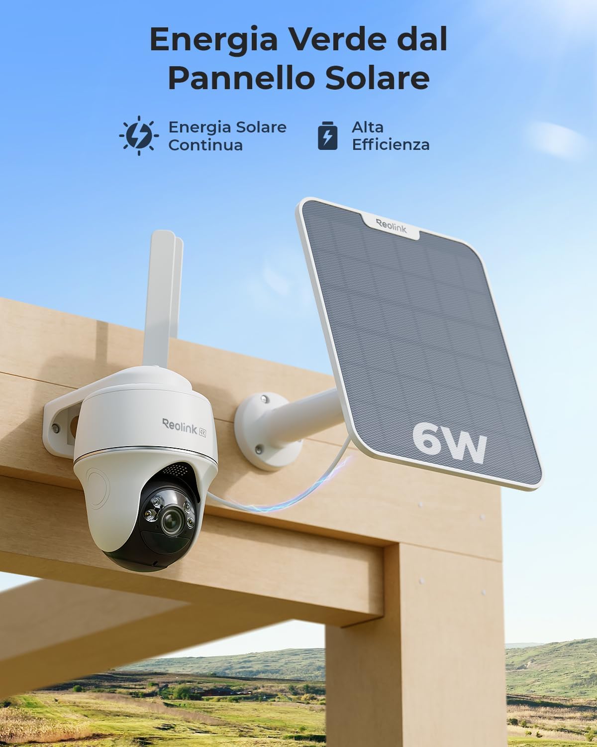 Thumbnail 6 de Reolink Go PT Ultra 4G/4K: Telecamera esterna senza fili con pannello solare e 360° PTZ