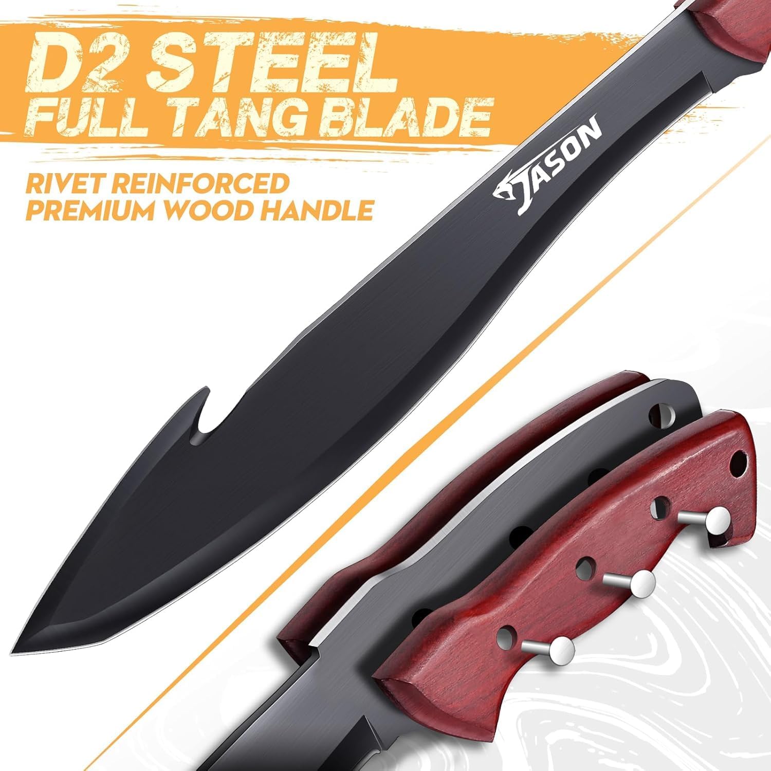Detalle 1 de JASON Machete Survival Großes Outdoor Messer
