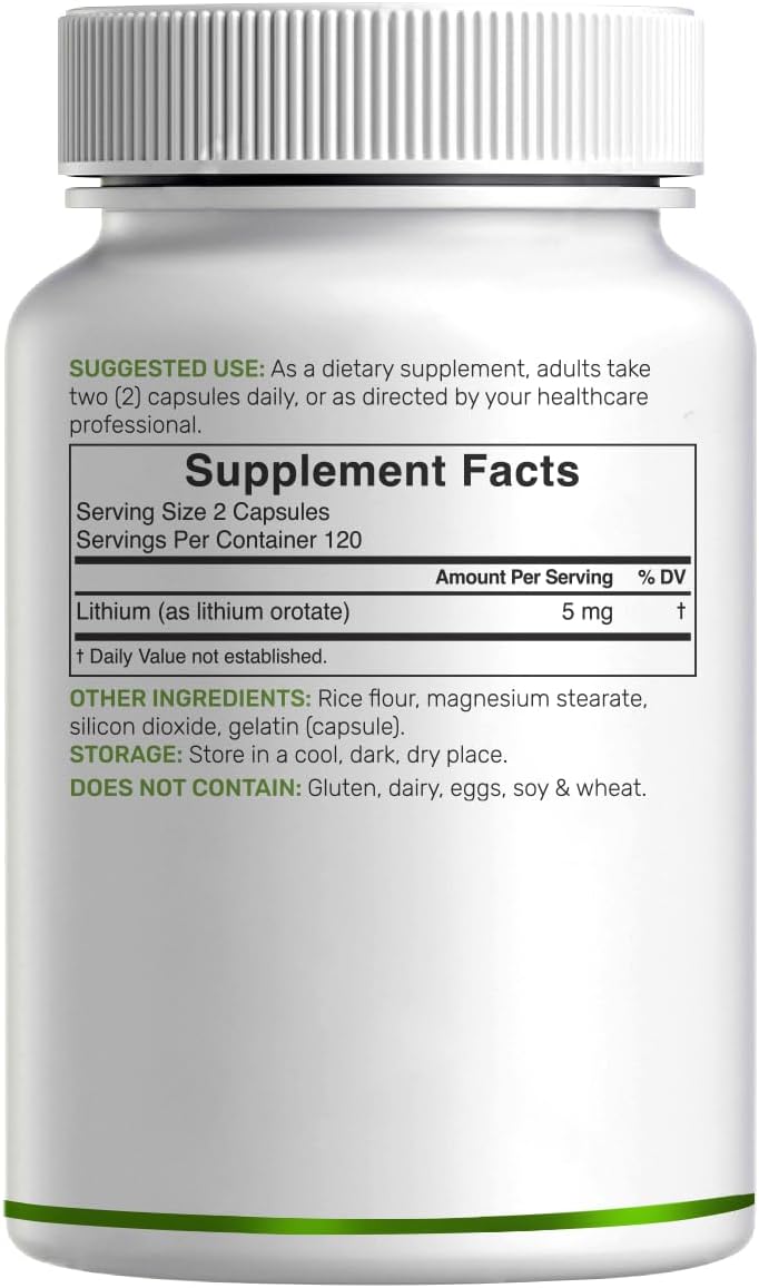 Detalle 2 de Lithium Orotate Supplement 5mg