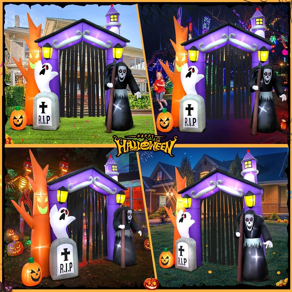 Detalle de KOOY Halloween Inflatable Archway, 9 ft