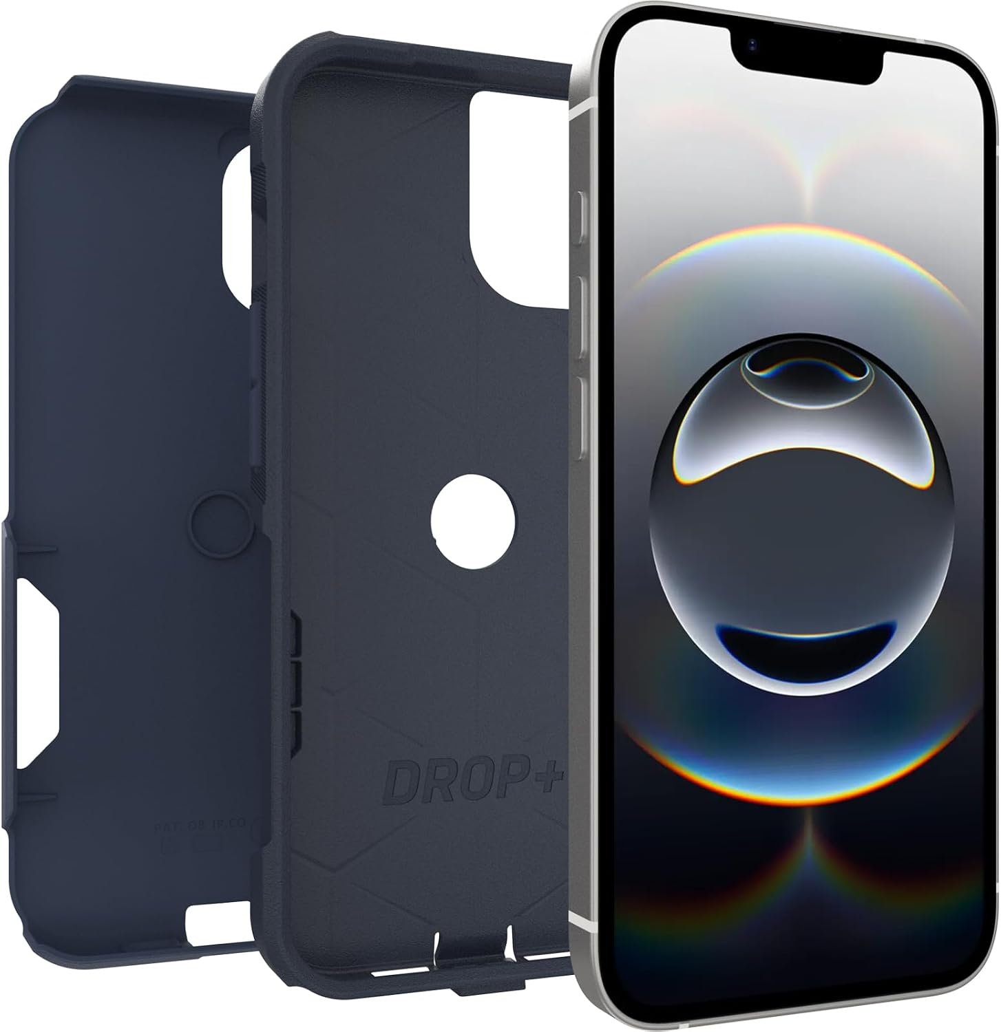 Detalle 2 de OtterBox Commuter Case for iPhone 17e/16e/15/14/13 – Shockproof, Drop Proof and Rugged in Blue