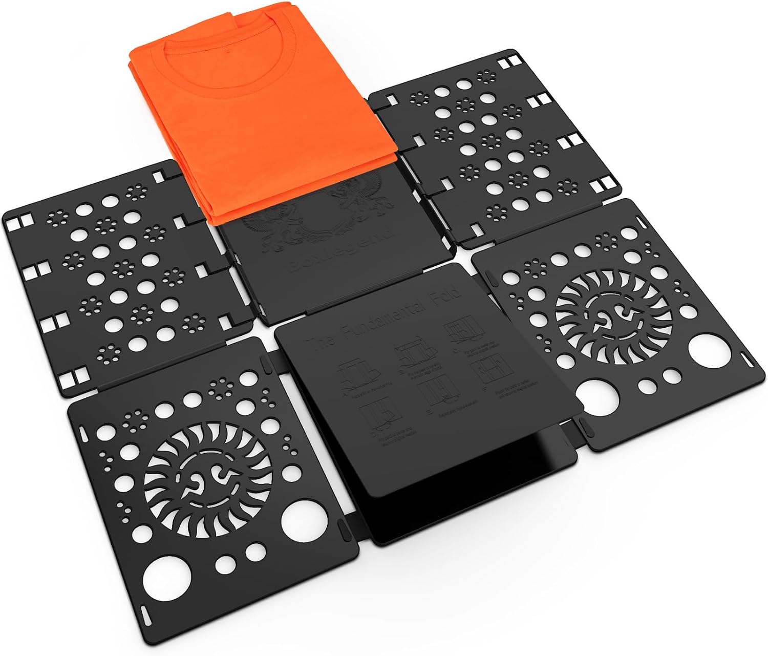 Detalle de BoxLegend V2-Plus : planche pliante pour chemises et vêtements, gain de place et pliage régulier