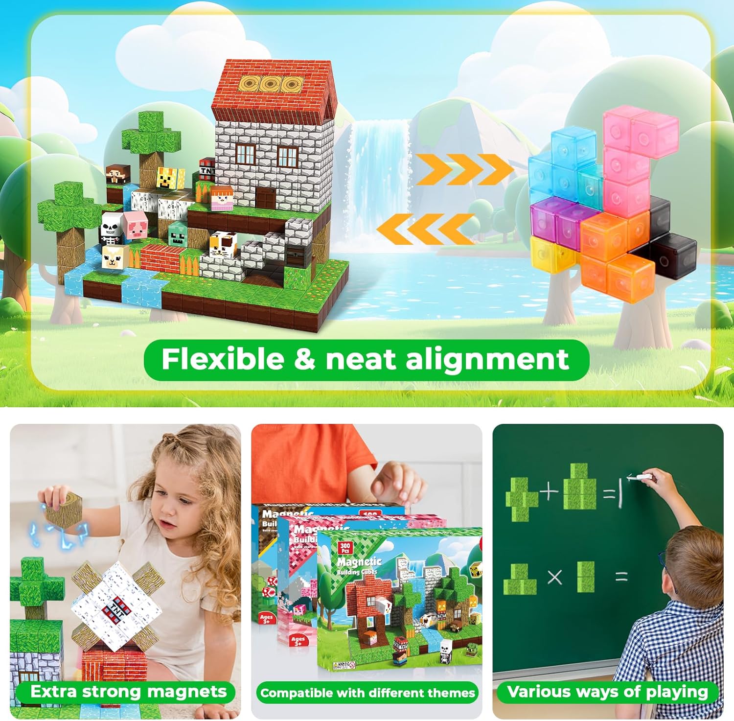 Thumbnail 4 de ToyUnited 300PCS Magnetic Blocks 300pcs Set