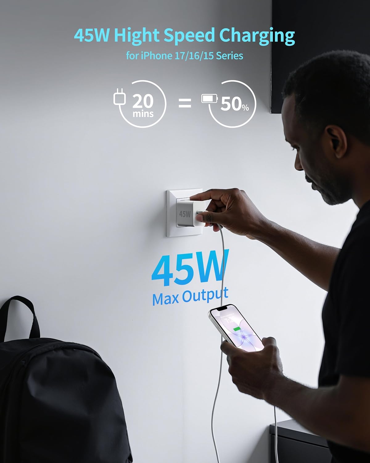 Detalle 2 de KENHAO USB-C Wall Charger 45W