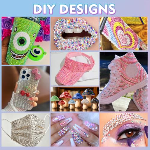 Thumbnail 4 de Easyojoy 48Colors Jelly Rhinestones Bedazzling Kit (45,000pcs) with Glue, Pens and Tweezers