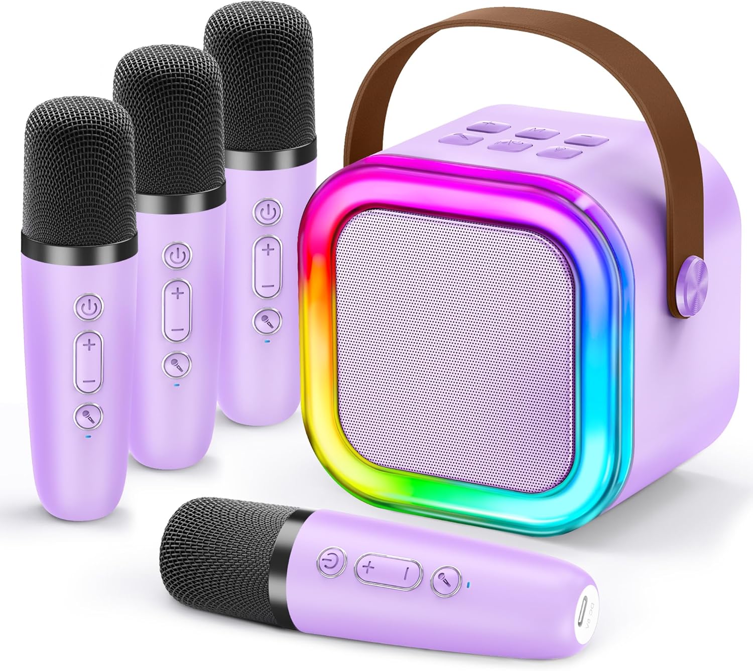 Mini Karaoke Machine 4 Mics 🎤