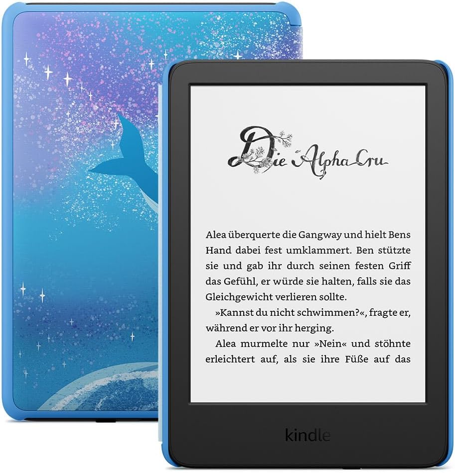 Thumbnail 1 de Amazon Kindle Kids (neueste Generation) mit Hülle, blendfreiem Display & Kids+-Mitgliedschaft – Weltraumwal-Design