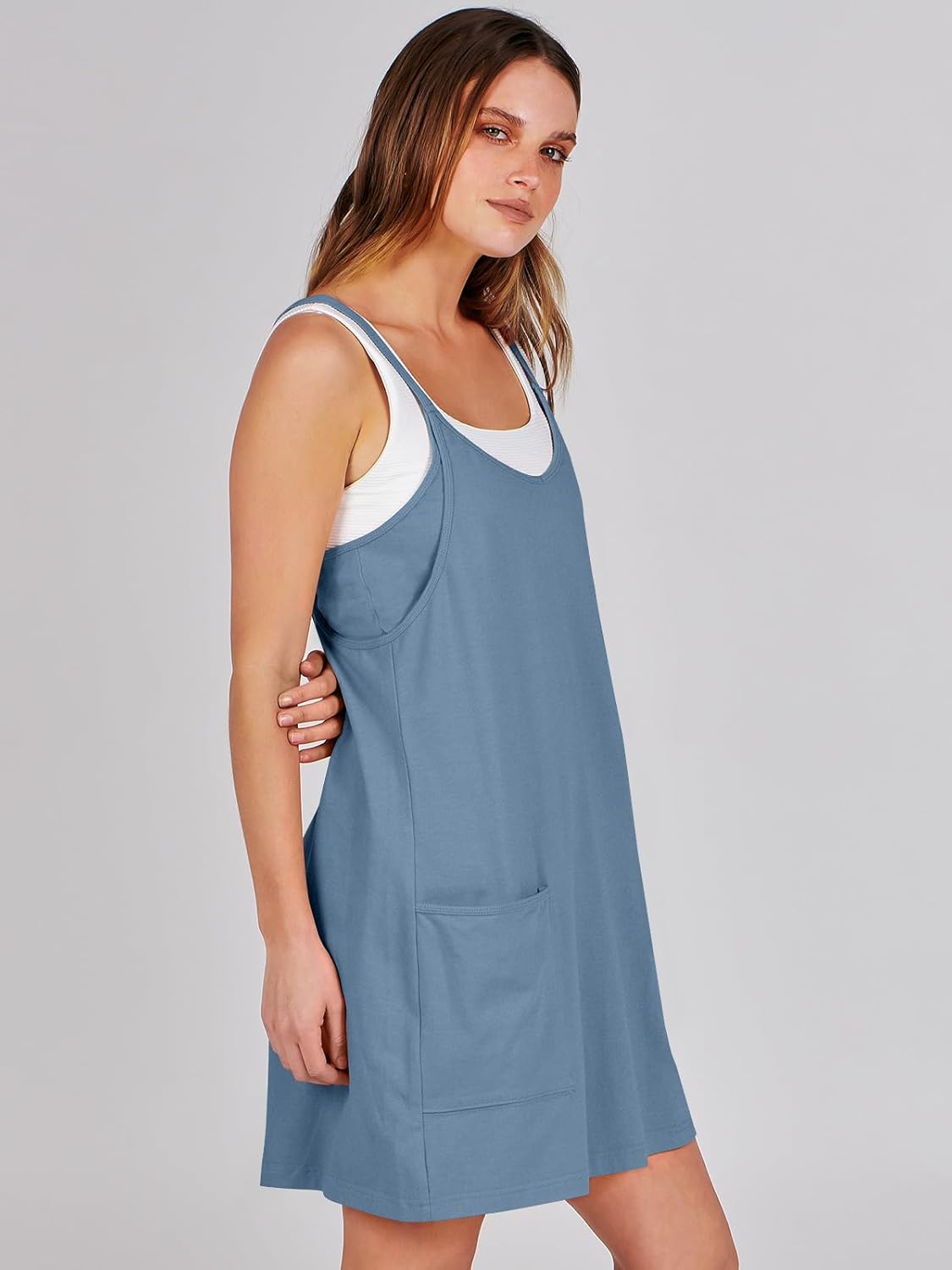 Thumbnail 3 de ANRABESS Athletic Women’s Mini Dress with Built-In Shorts: Summer Sportswear That Keeps You Cool
