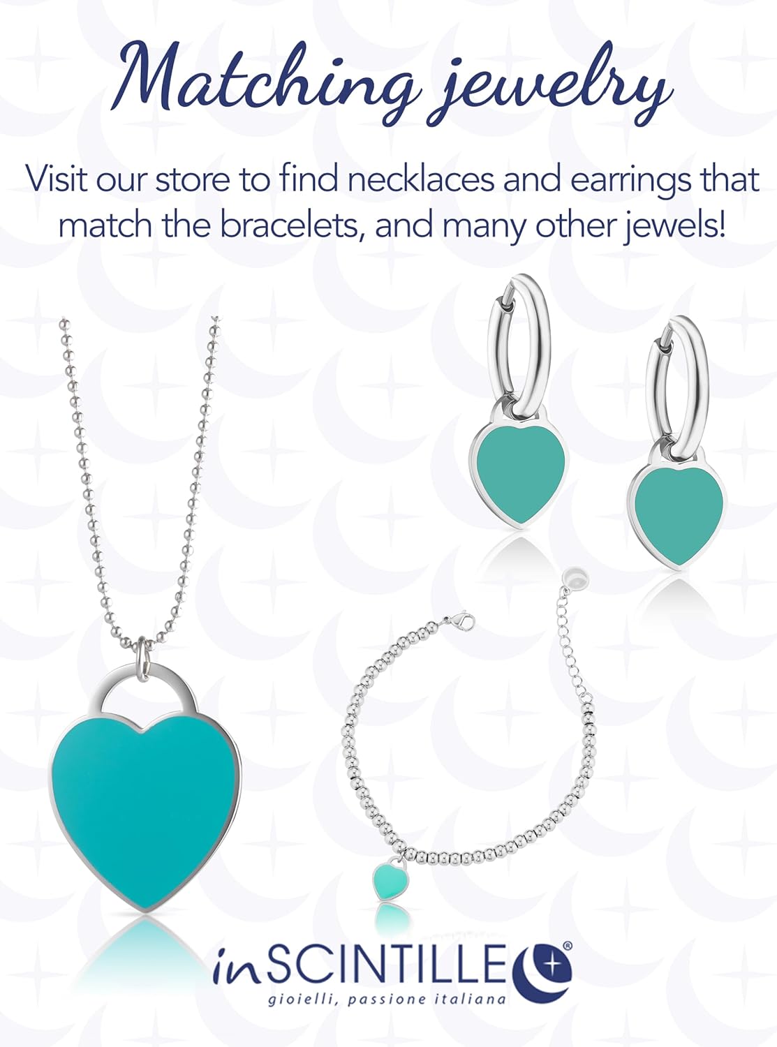 Detalle de inSCINTILLE Boucles d'Oreilles Créoles Femme avec Pendentif en Forme de Cœur en Acier Inoxydable
