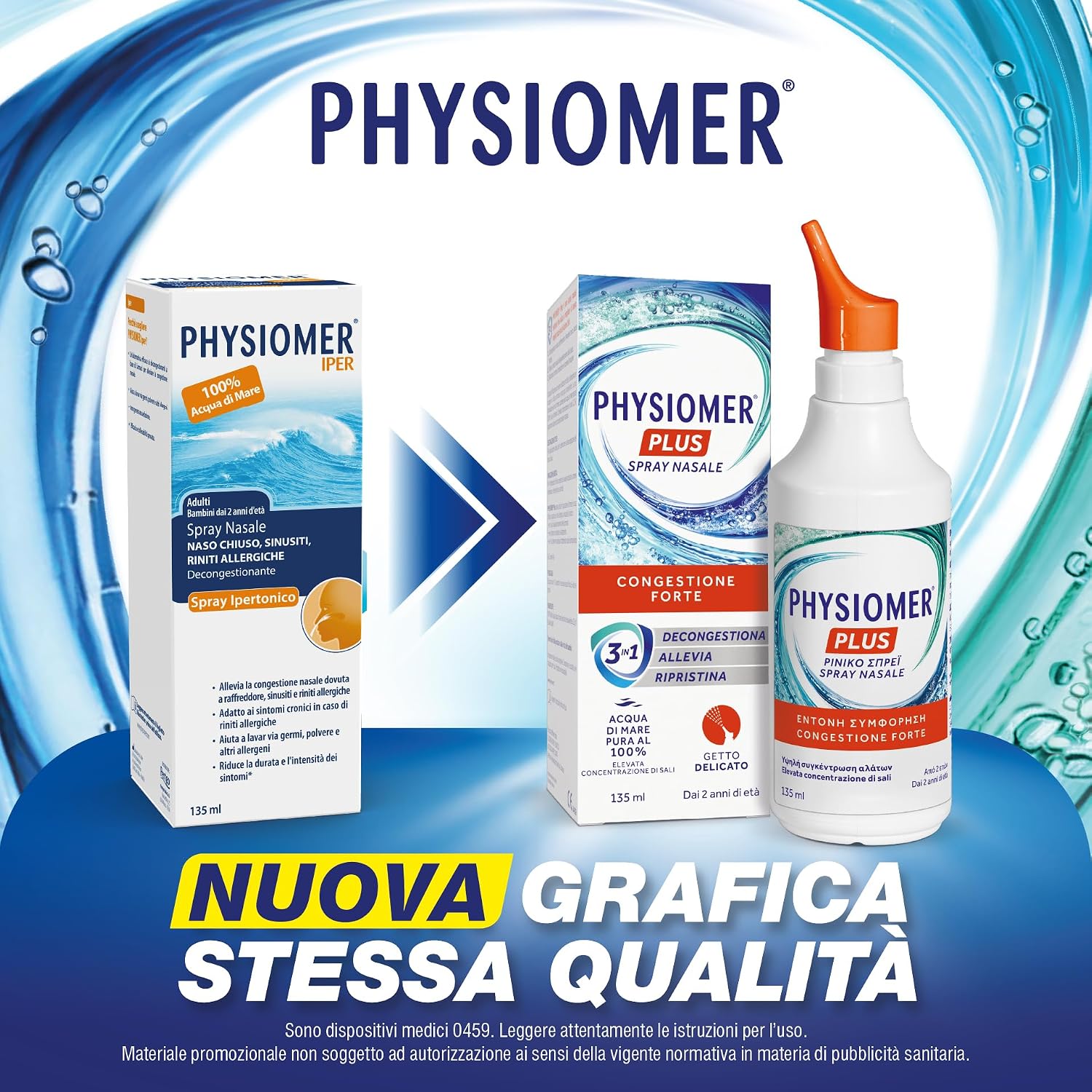 Thumbnail 4 de Physiomer Plus Spray Nasale 135 ml – Decongestionante 3in1 per bambini dai 2 anni