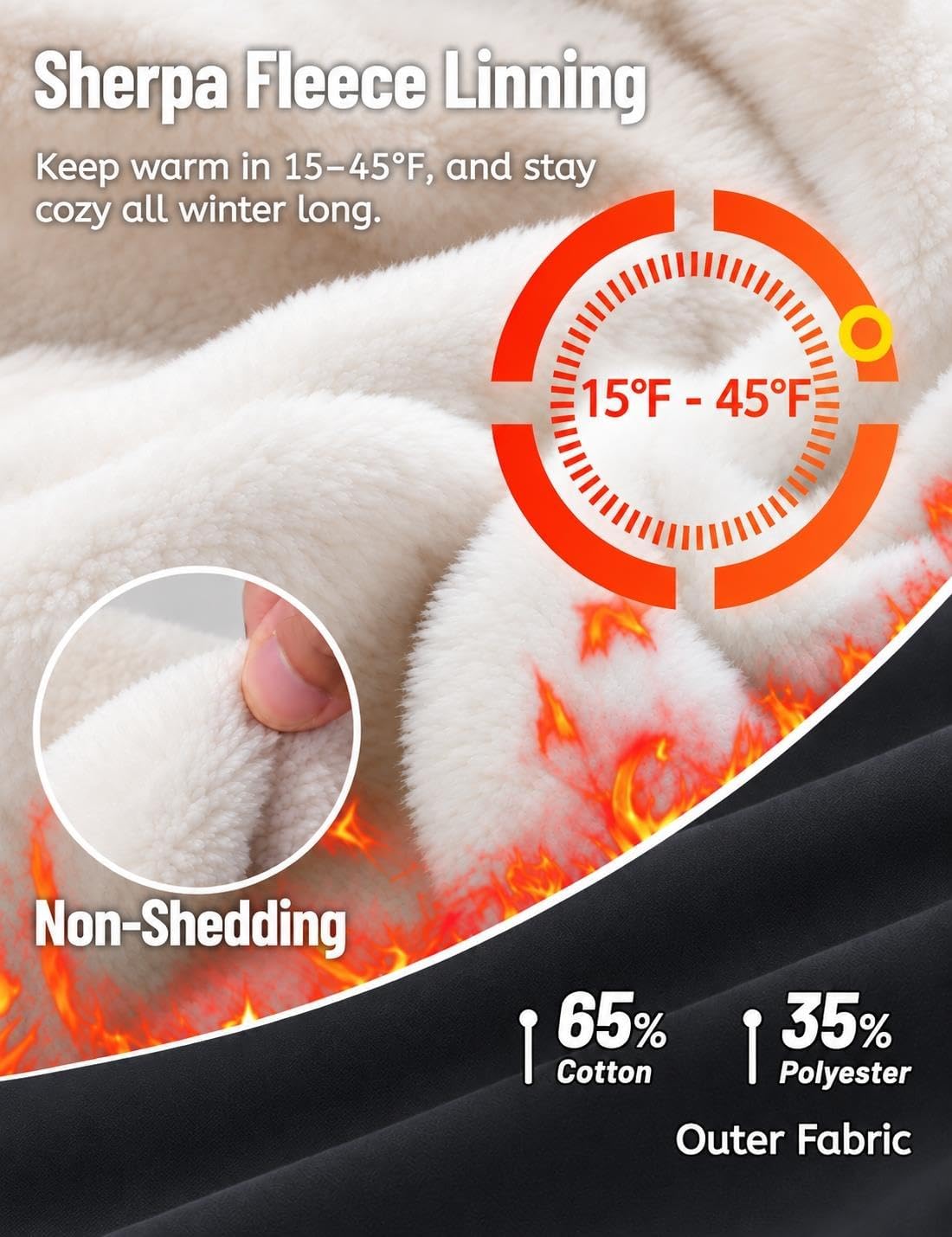 Thumbnail 2 de TACVASEN Women's Fleece-Lined Sweatpants with Sherpa Lining and Pockets