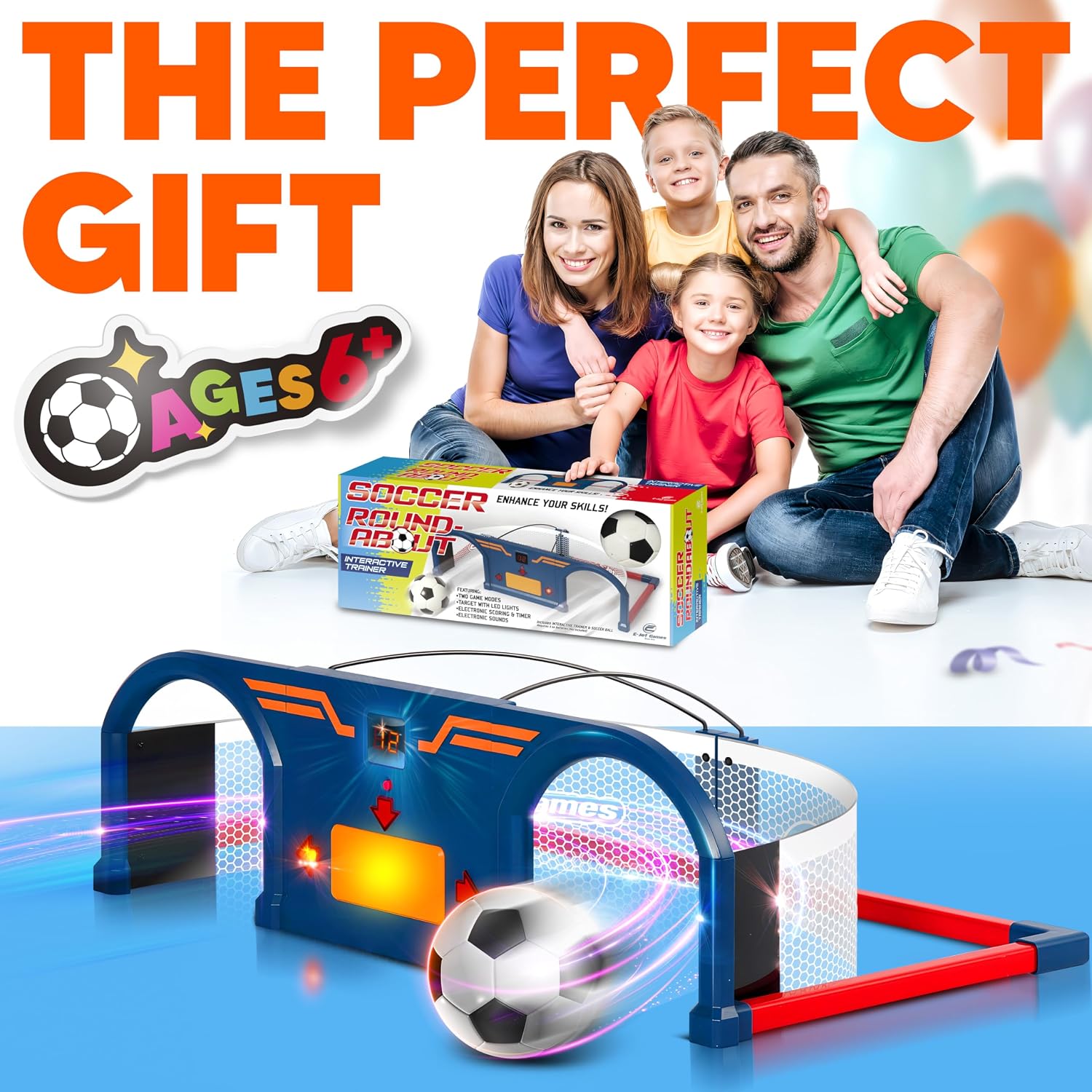 Detalle de E E-JET GAMES Soccer RoundAbout 屋内サッカートレーナー フォームボール・電子スコアリング・2つのゲームモード