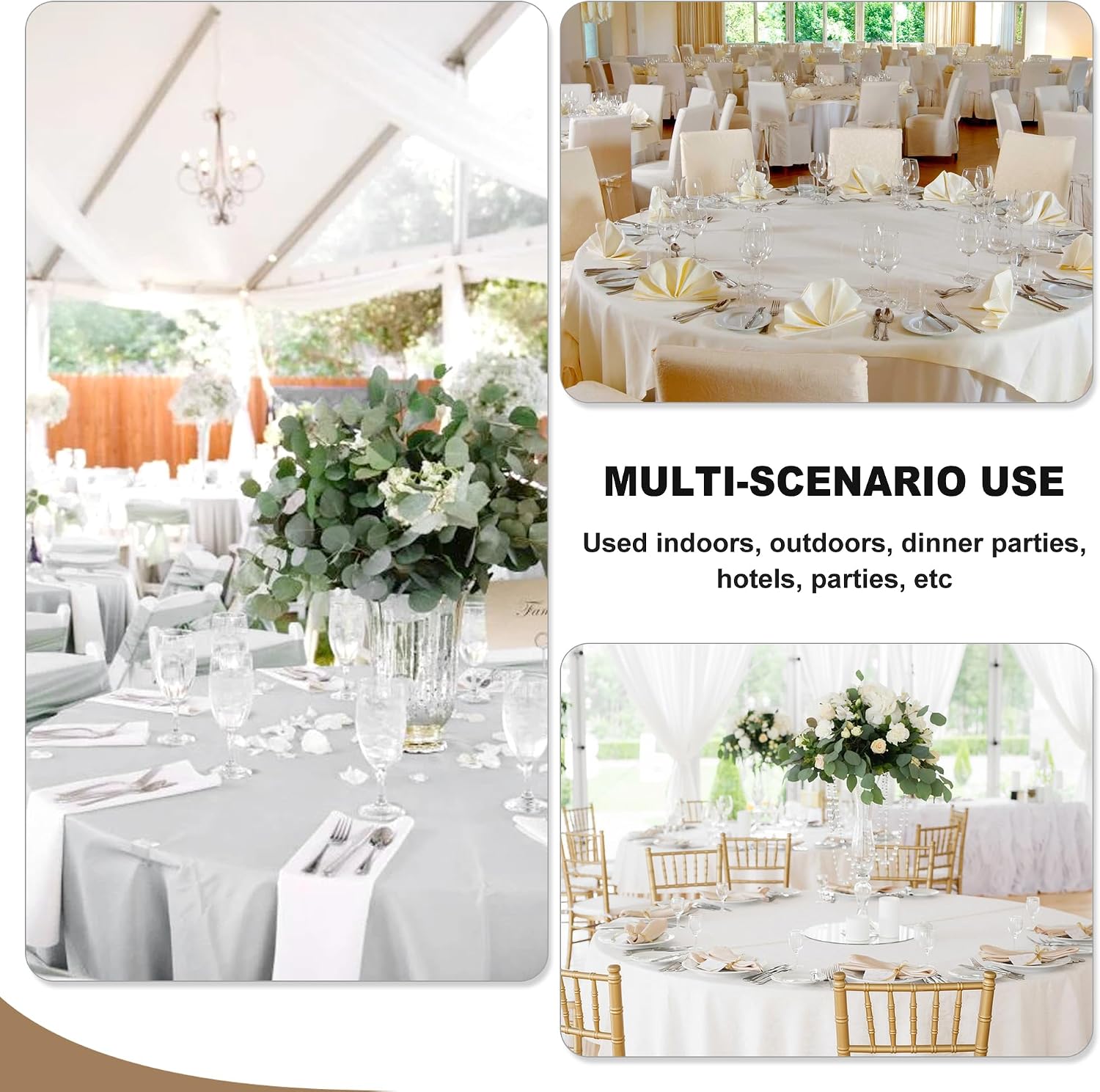 Thumbnail 5 de Fitable 120in Round Tablecloths