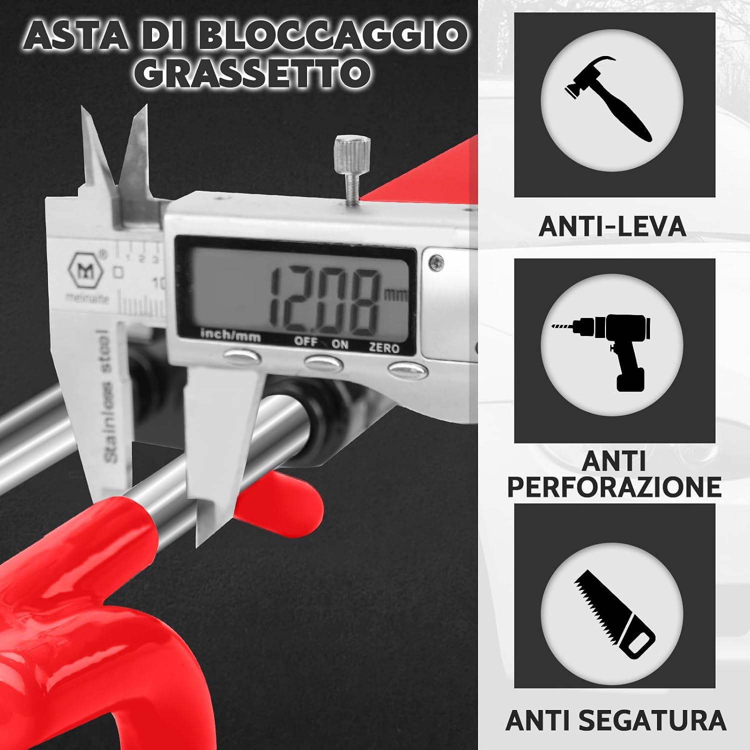Detalle 2 de Tevlaphee Blocca Sterzo Auto regolabile 5,5–13,8"