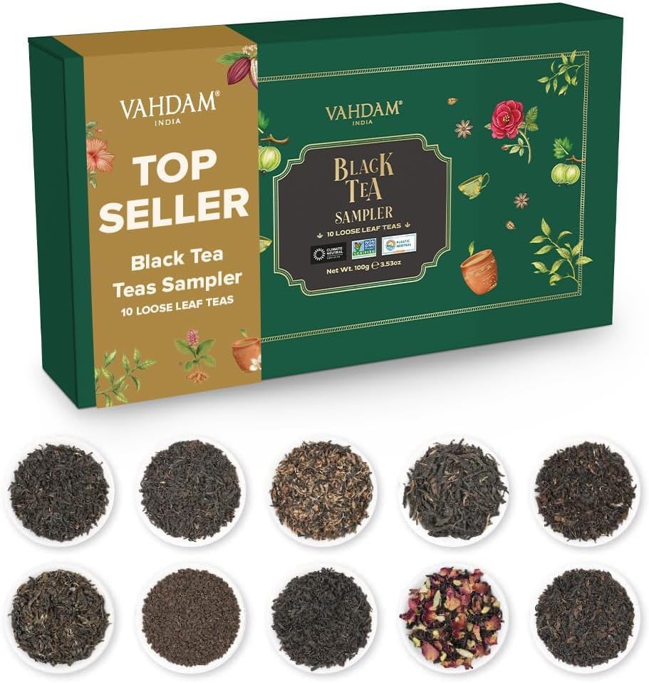 Detalle de VAHDAM Scatola regalo Tè nero 10 gusti 🍵