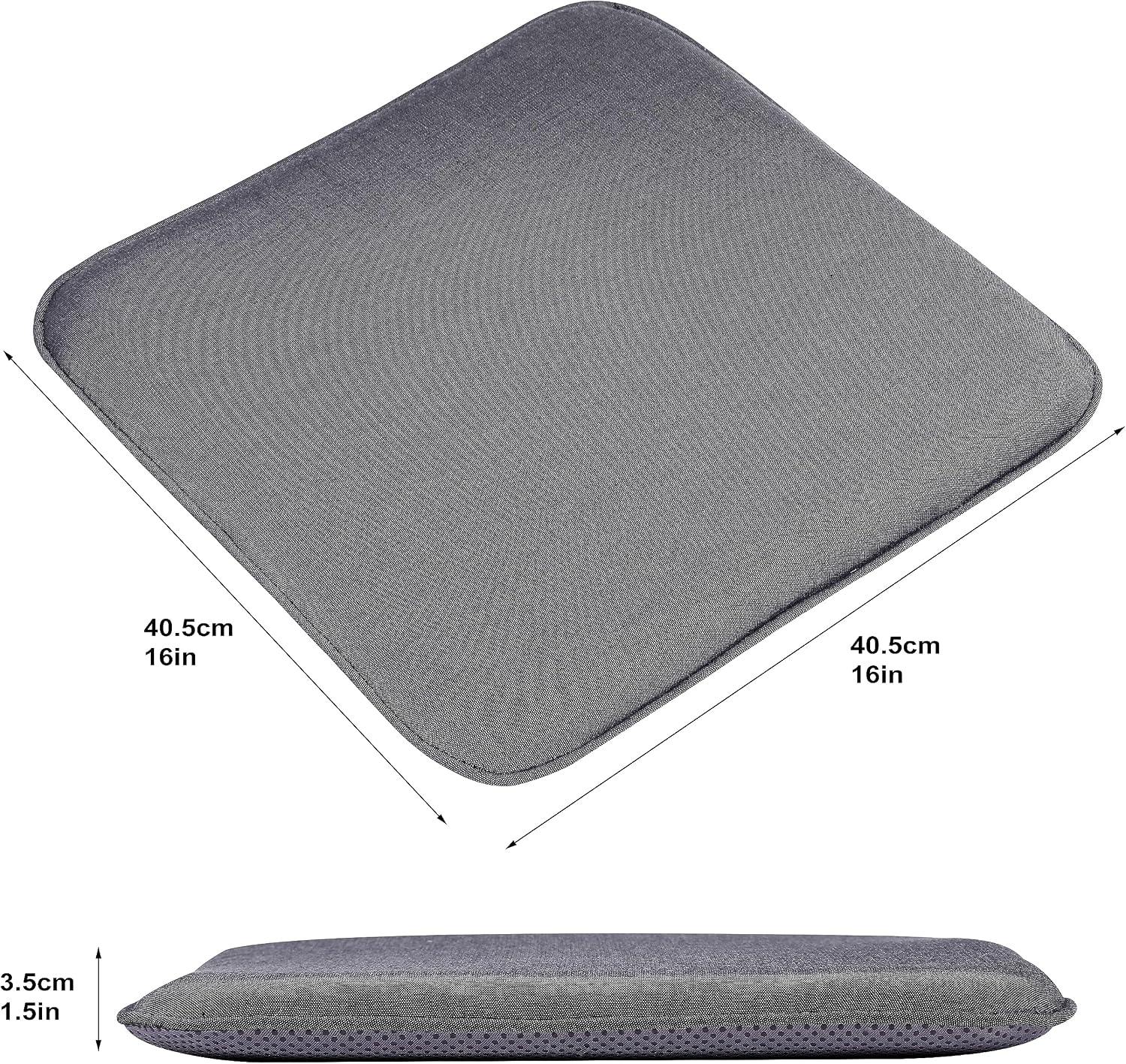Detalle de RACE LEAF Memory Foam Sitzkissen 40,5×40,5 cm