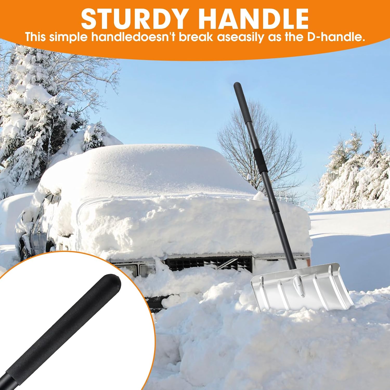 Detalle 2 de Aluminum Snow Shovel Portable for Snow Removal ⌛️📦?