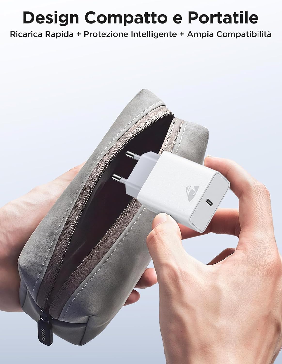 Thumbnail 6 de Caricatore USB C da 20W PD con spina USB C - Alimentatore da muro compatto per iPhone e Galaxy