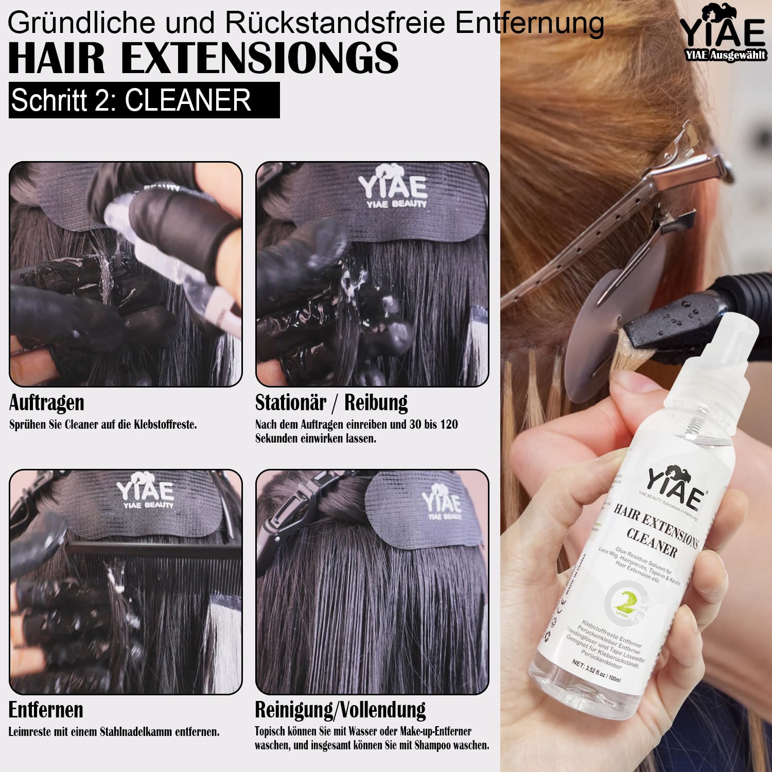 Thumbnail 5 de YIAE Ausgewählt Profi-Set Tape Extensions 200 ml
