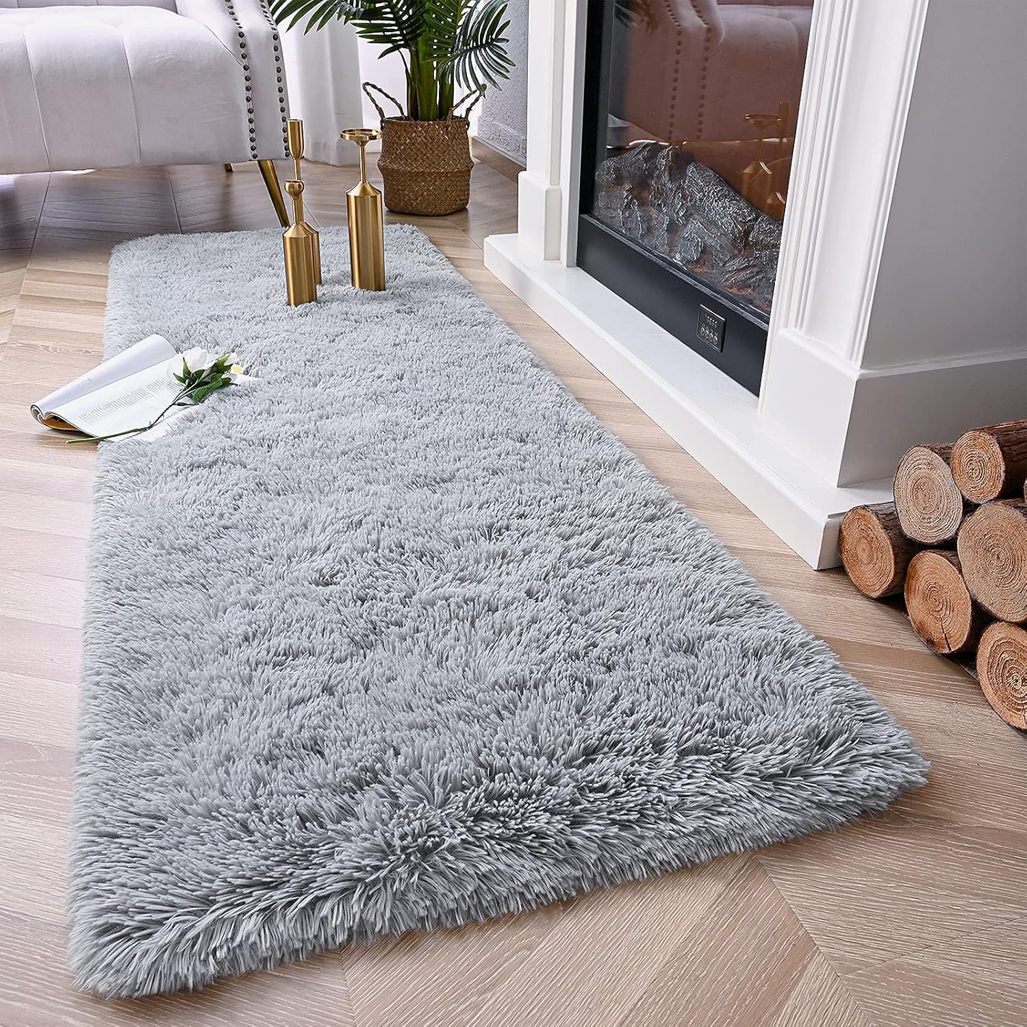 Thumbnail 1 de Chicrug Soft Runner Rug 2x6 Feet, Grey