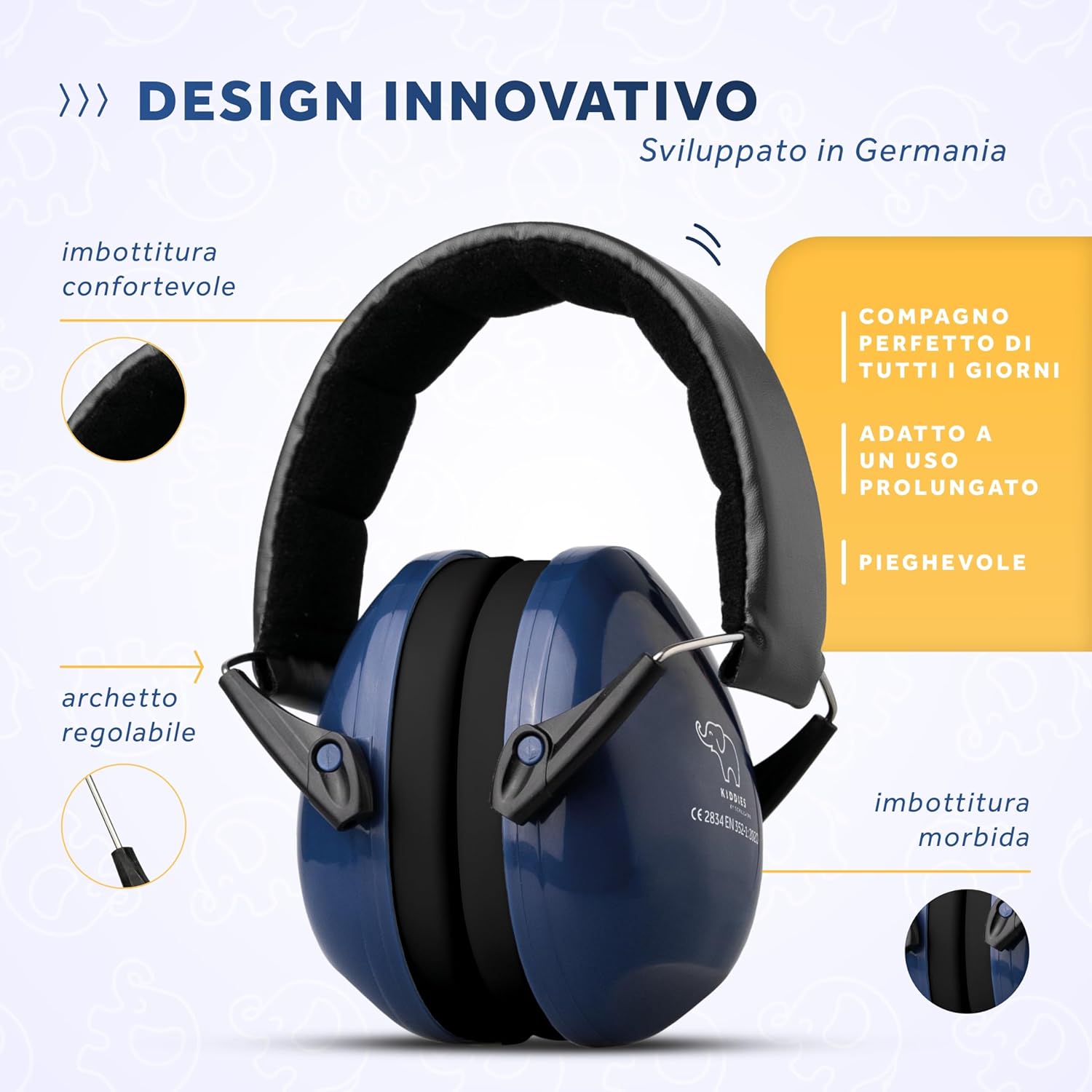 Detalle de Schallwerk Kiddies – Cuffie Antirumore Bambini: protezione dell’udito con comfort e stile