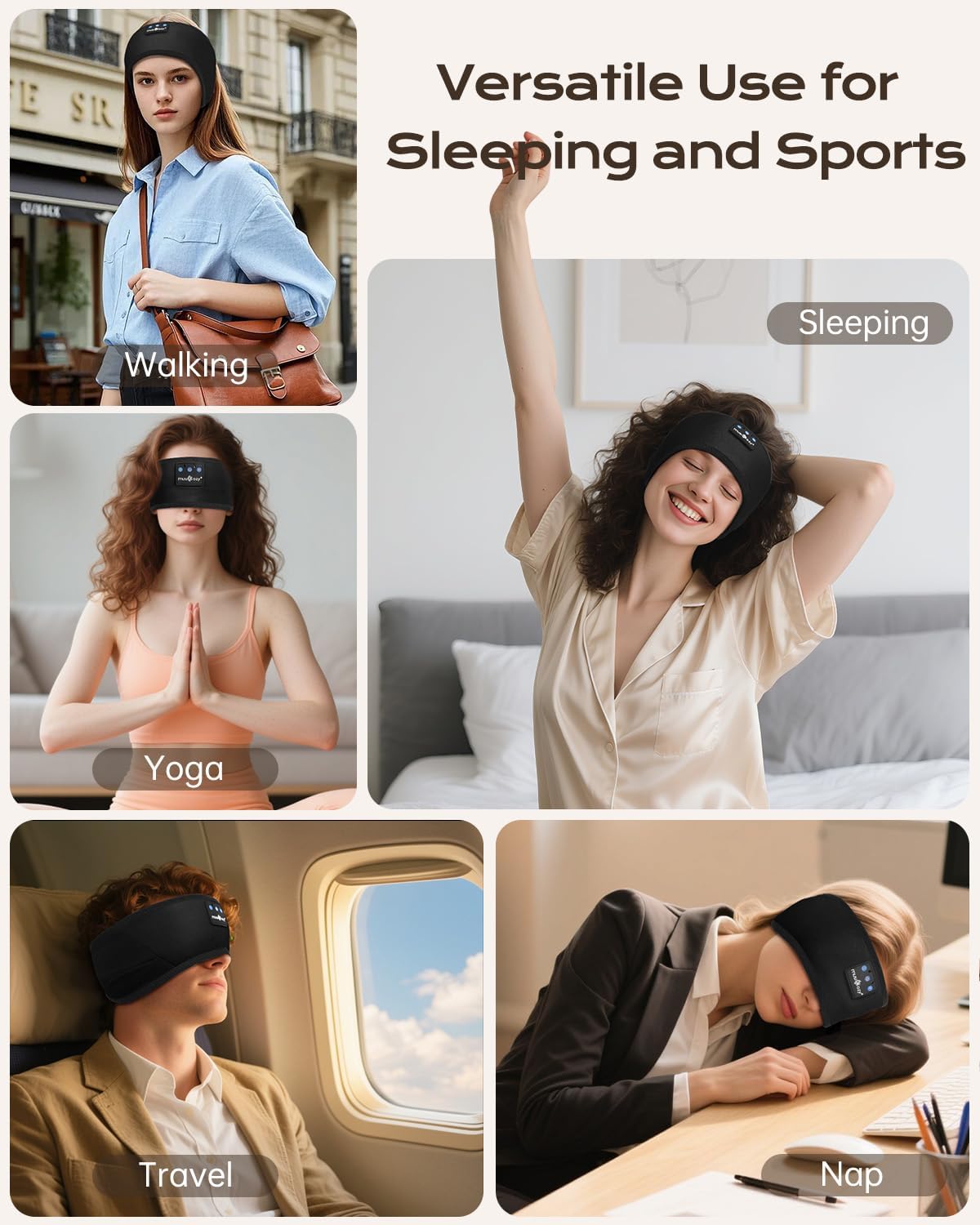 Thumbnail 6 de MUSICOZY Sleep Headphones Bluetooth 5.4 headband