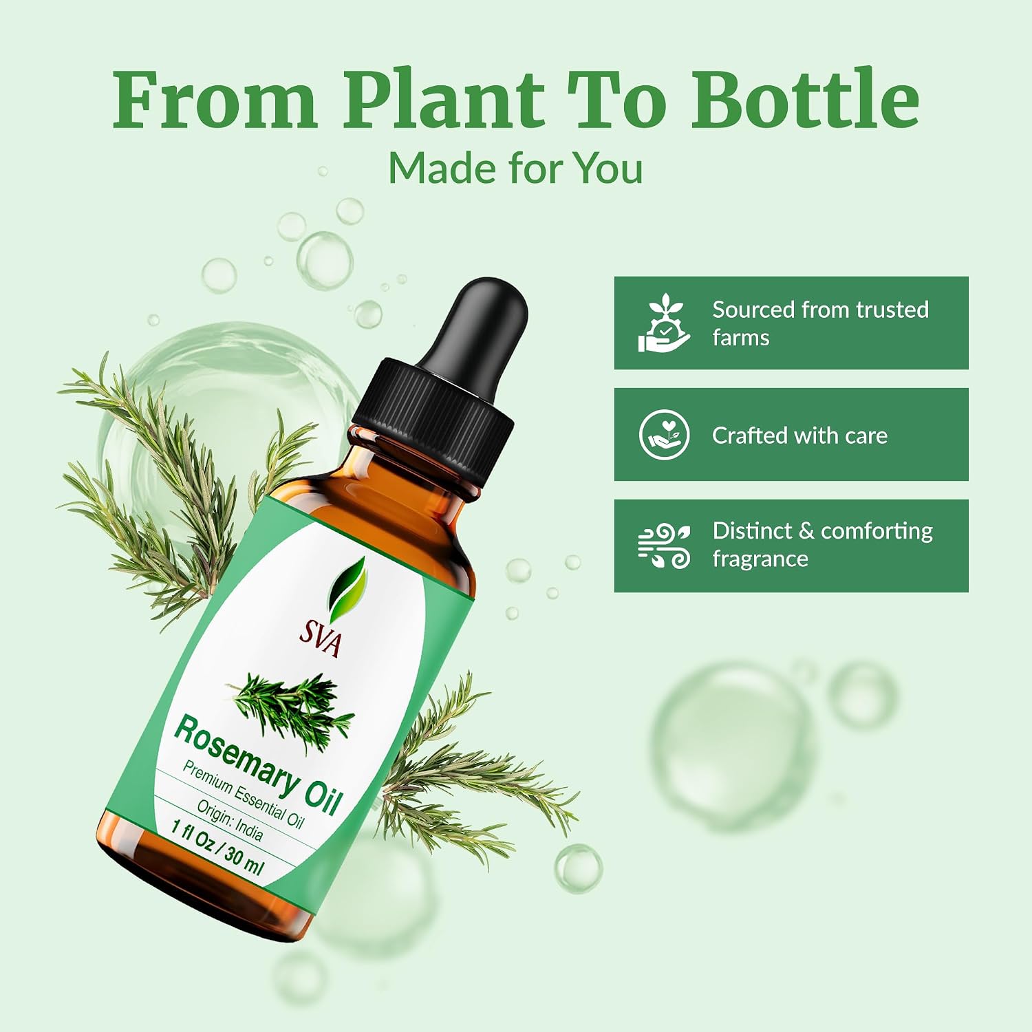 Detalle 2 de SVA Rosemary Essential Oil 1 fl oz