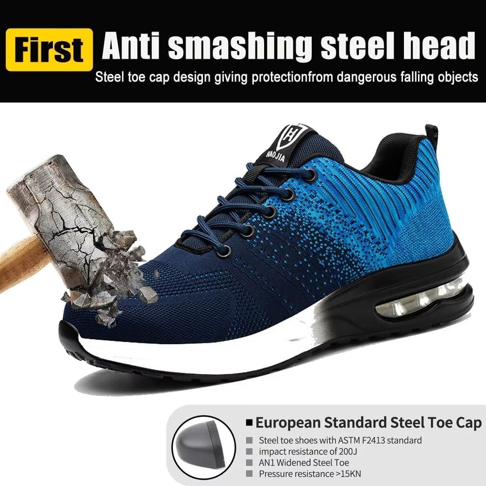 Thumbnail 2 de Scarpe Antinfortunistiche Uomo/Donna con Punta in Acciaio Traspiranti e Cuscino d'Aria – Sicurezza e Comfort per Cantieri e Ambiti Simili