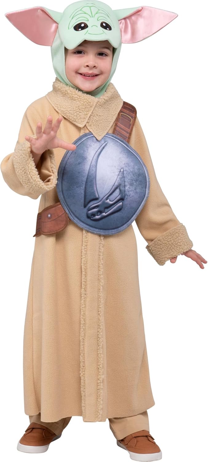 Detalle 2 de STAR WARS Grogu Toddler Halloween Costume, Fabric Robe and Headpiece, 3T-4T
