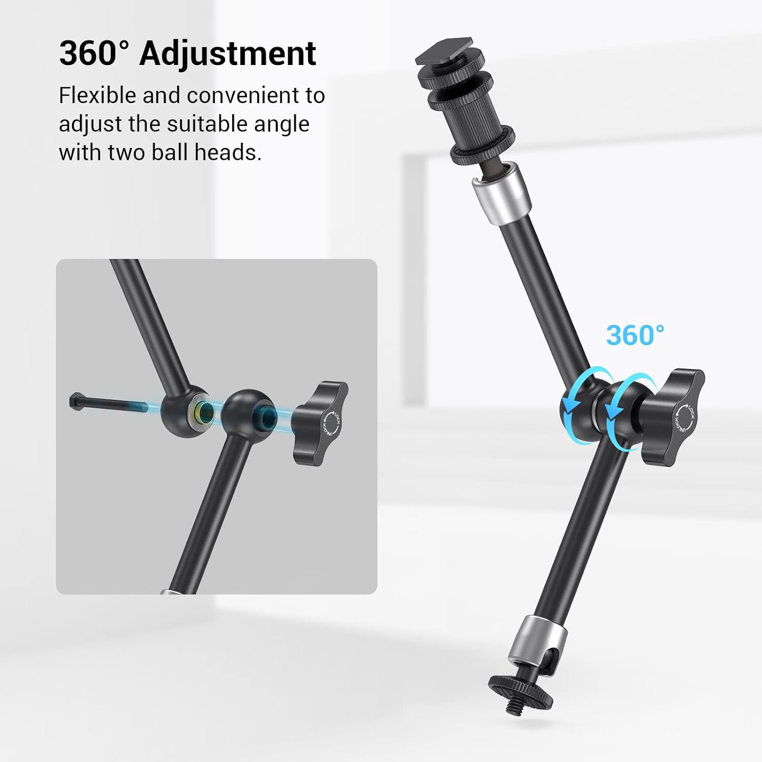 Detalle 2 de SMALLRIG 11" Magic Arm with Super Clamp for Monitor