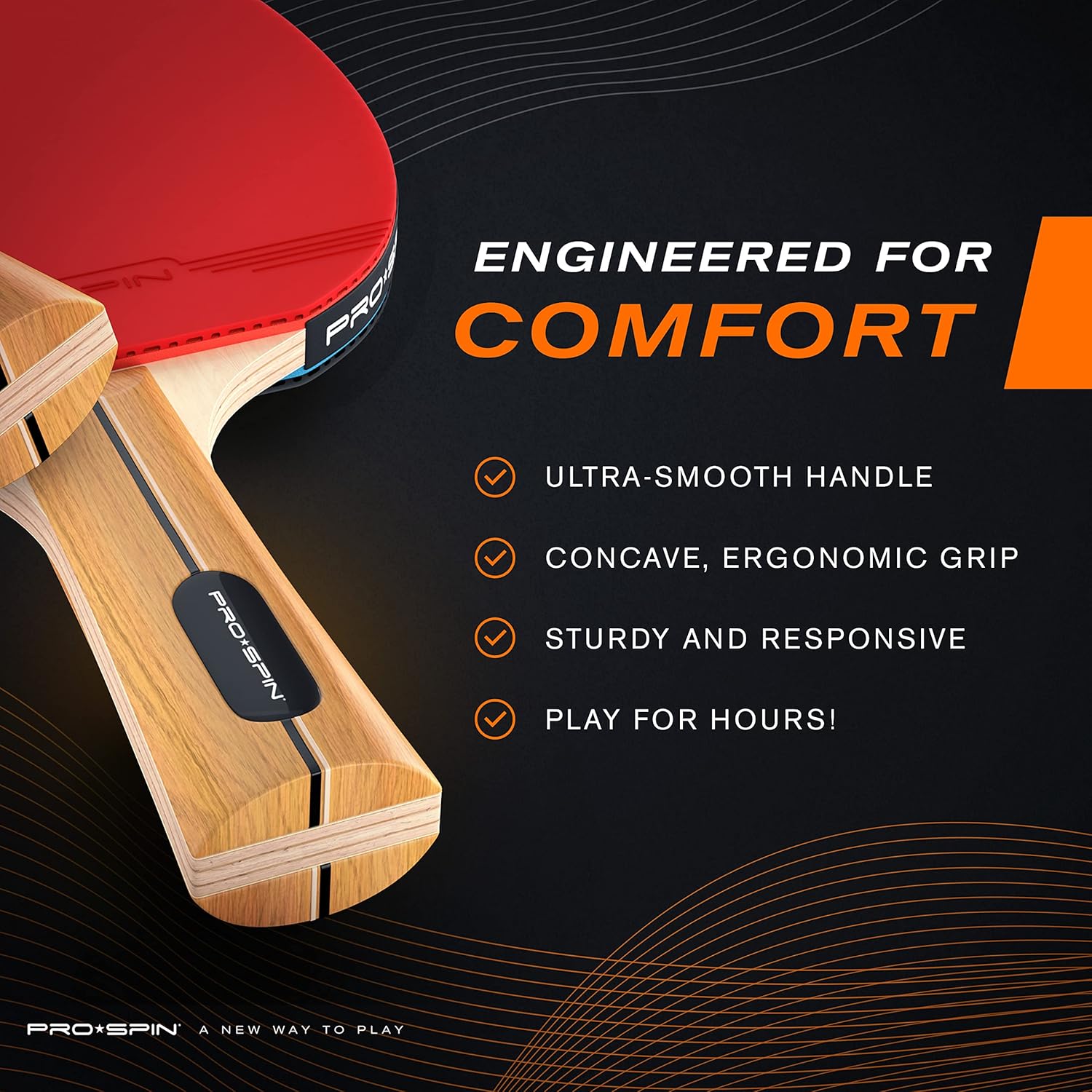 Detalle de PRO-SPIN Table Tennis Bats 1.8mm sponge