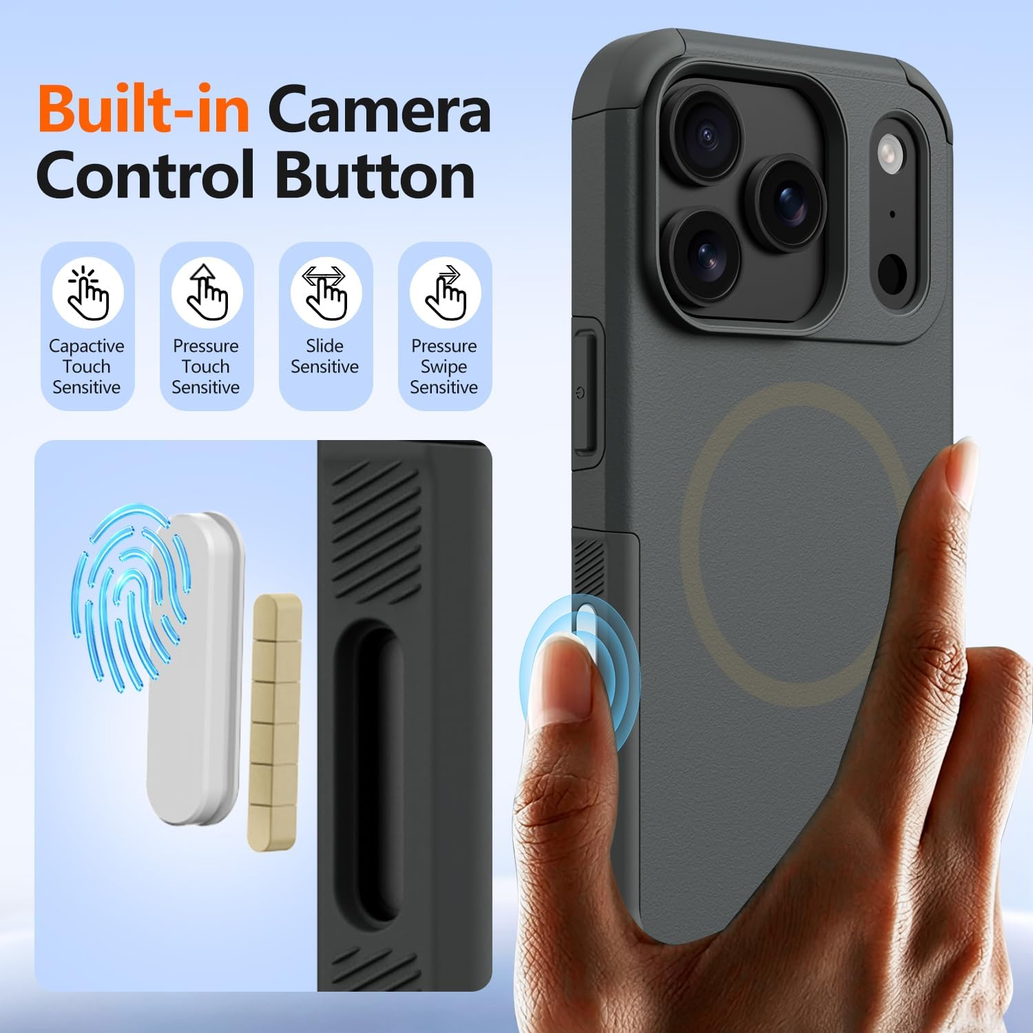 Detalle de Diverbox 2IN1-XM Magnetic iPhone Case for 17 Pro and 18 Pro, MagSafe