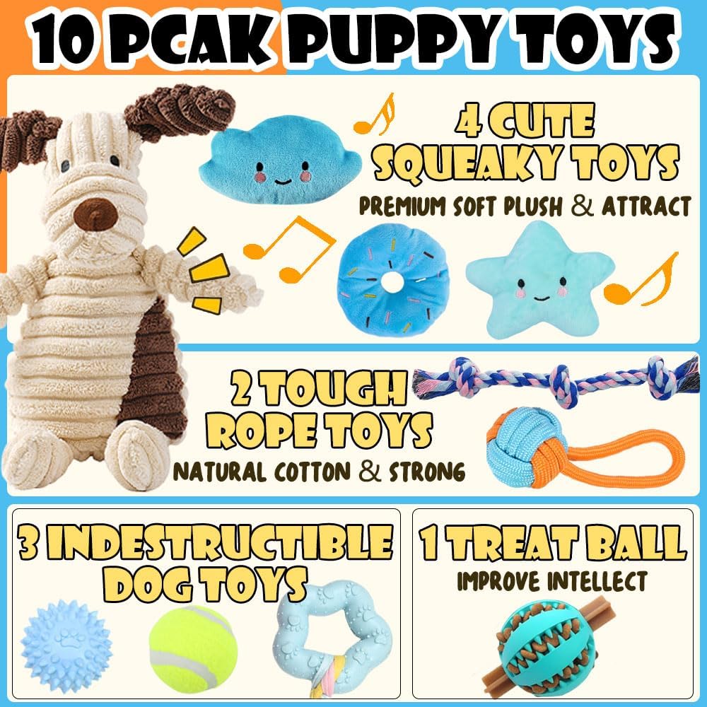Detalle 2 de Speedy Panther 10pcs dog chew toys set