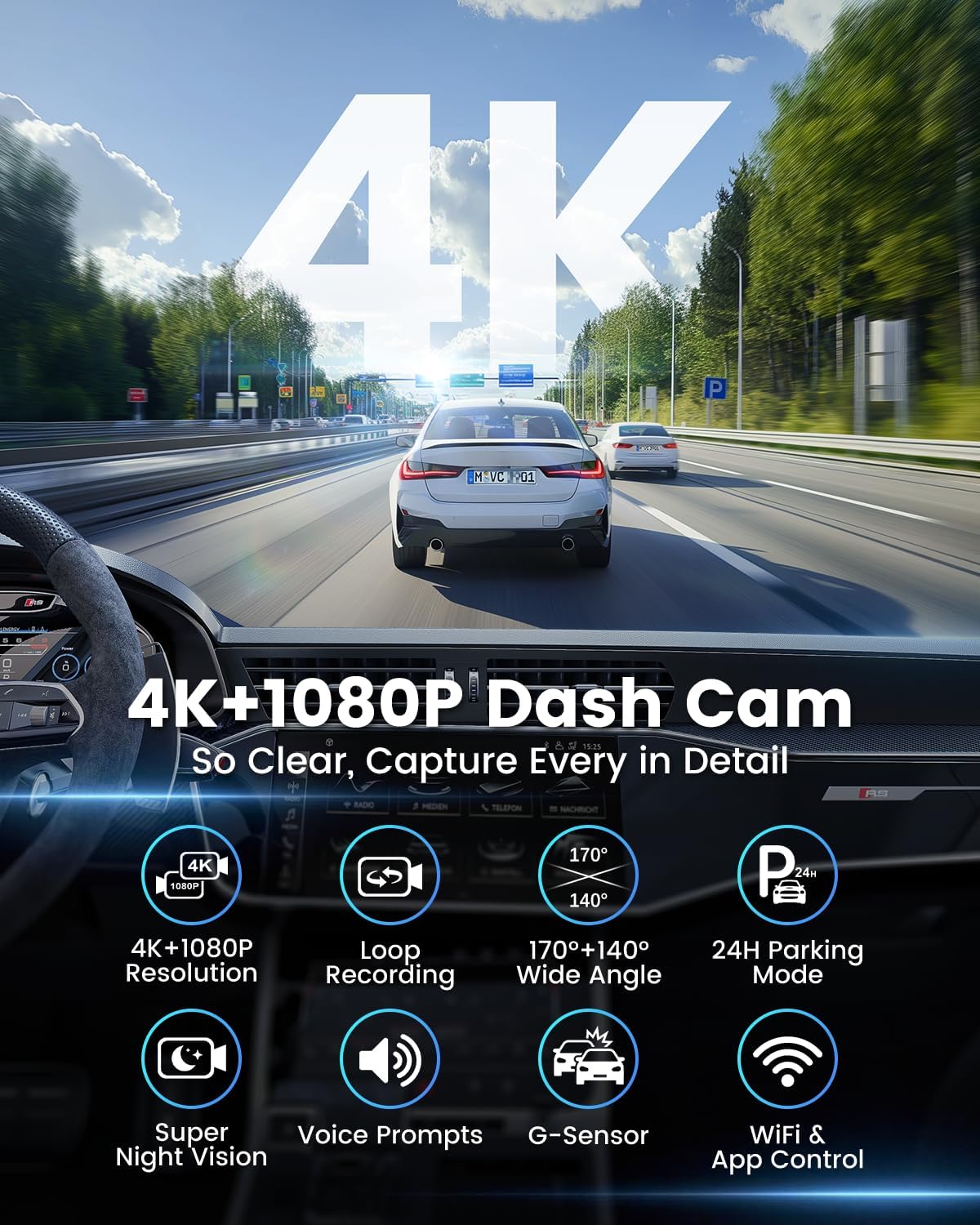 Thumbnail 1 de DYNACAM Dash Cam 4K