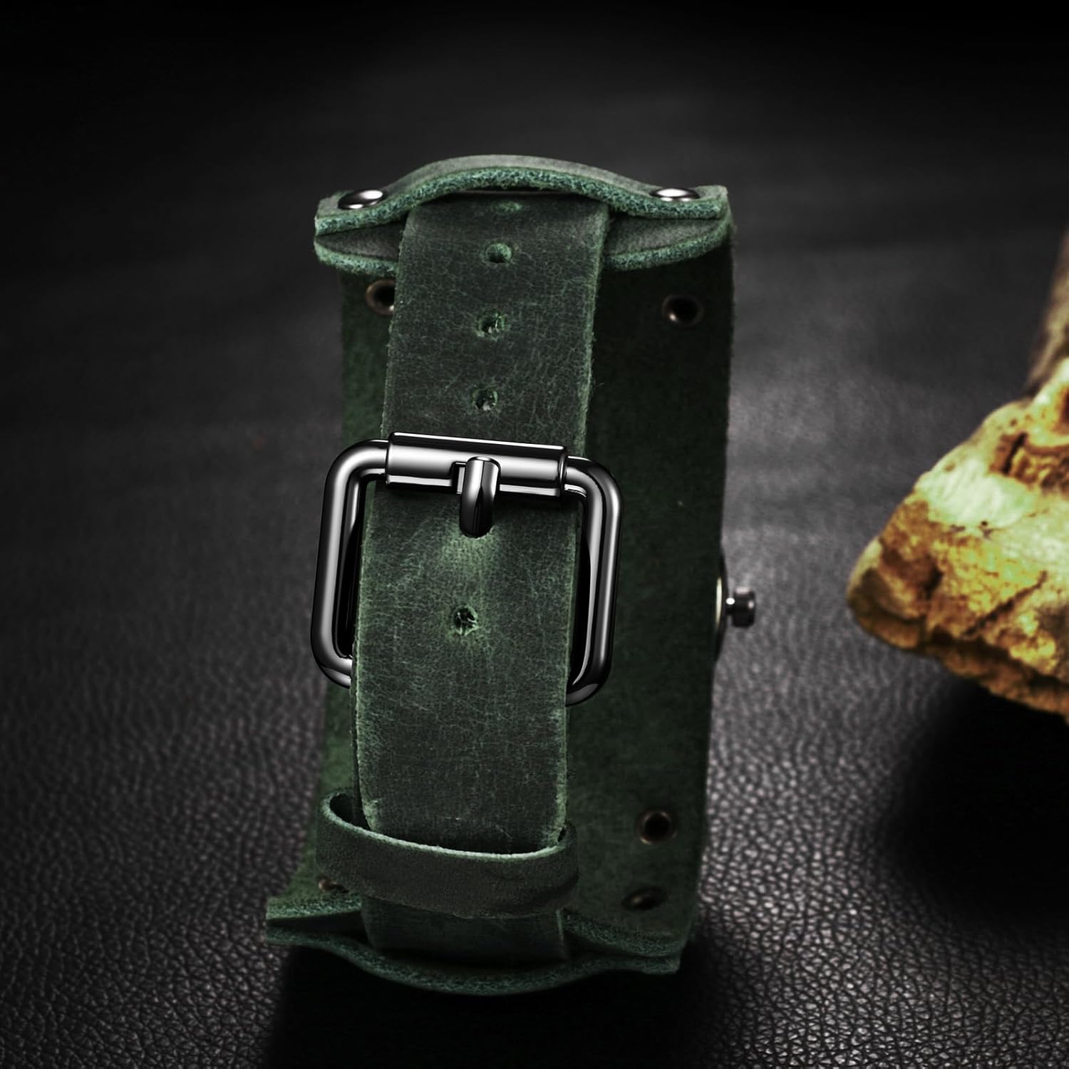 Thumbnail 5 de OIDEA Herren-Armbanduhr im Steampunk-Look mit Echlederarmband und Quarzwerk