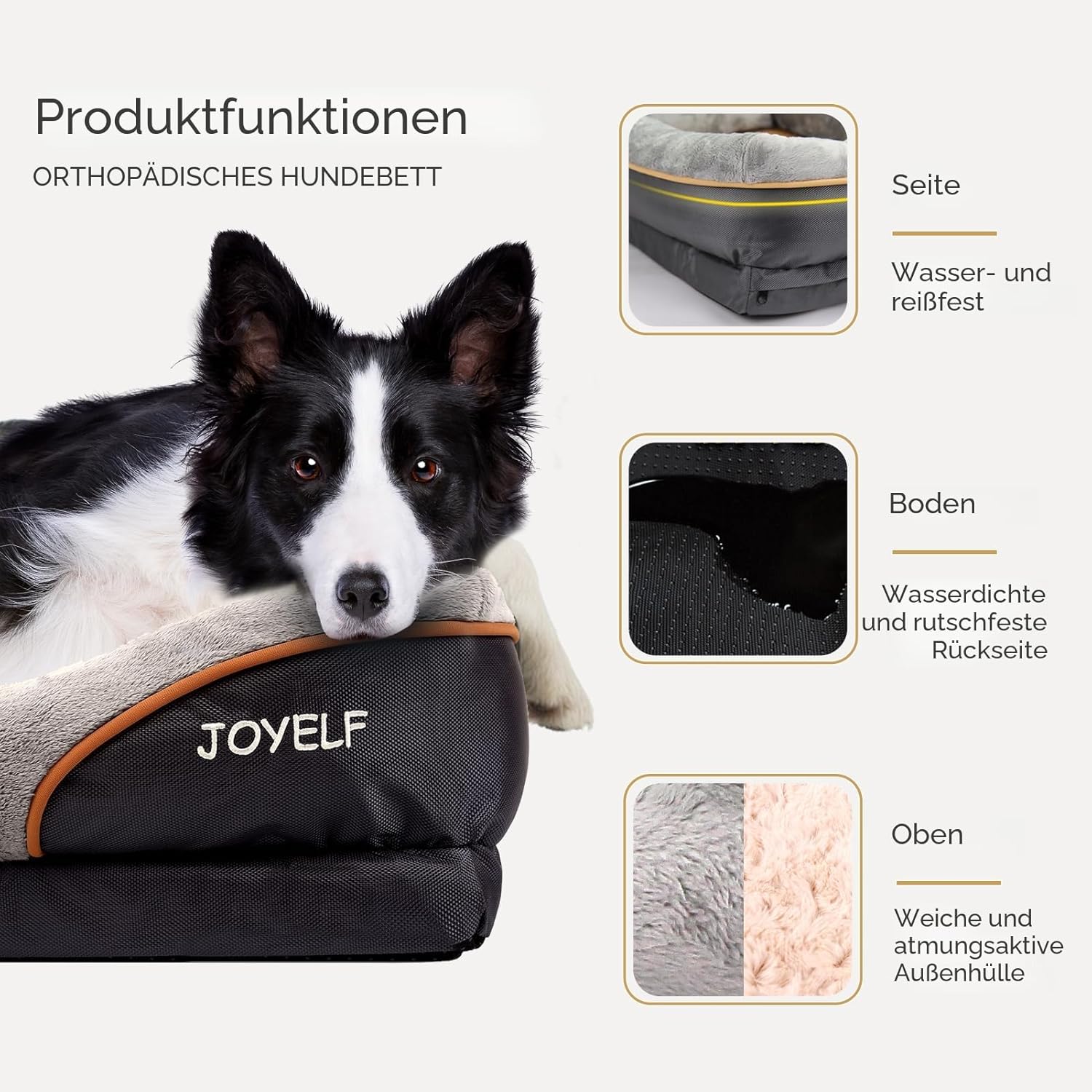 Thumbnail 2 de JOYELF XLarge Gedächtnisschaum Hundebett orthopädisch