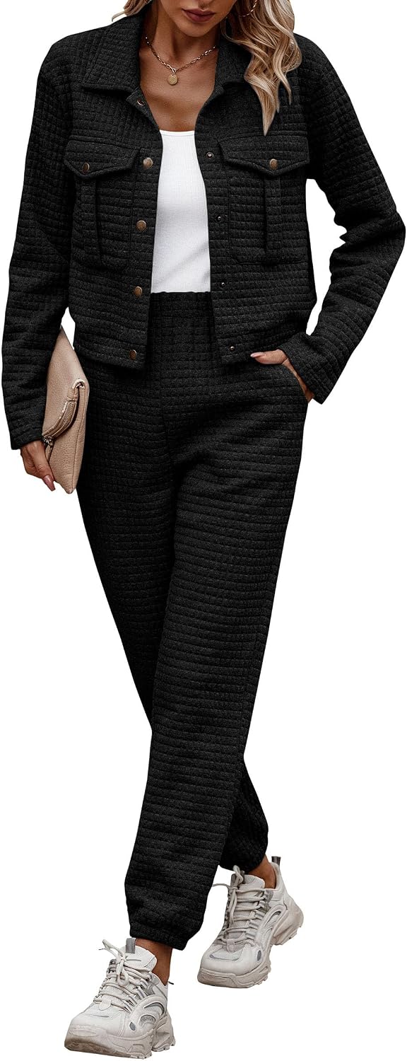 Thumbnail 6 de PRETTYGARDEN Womens Two Piece Sets fall shacket tracksuit