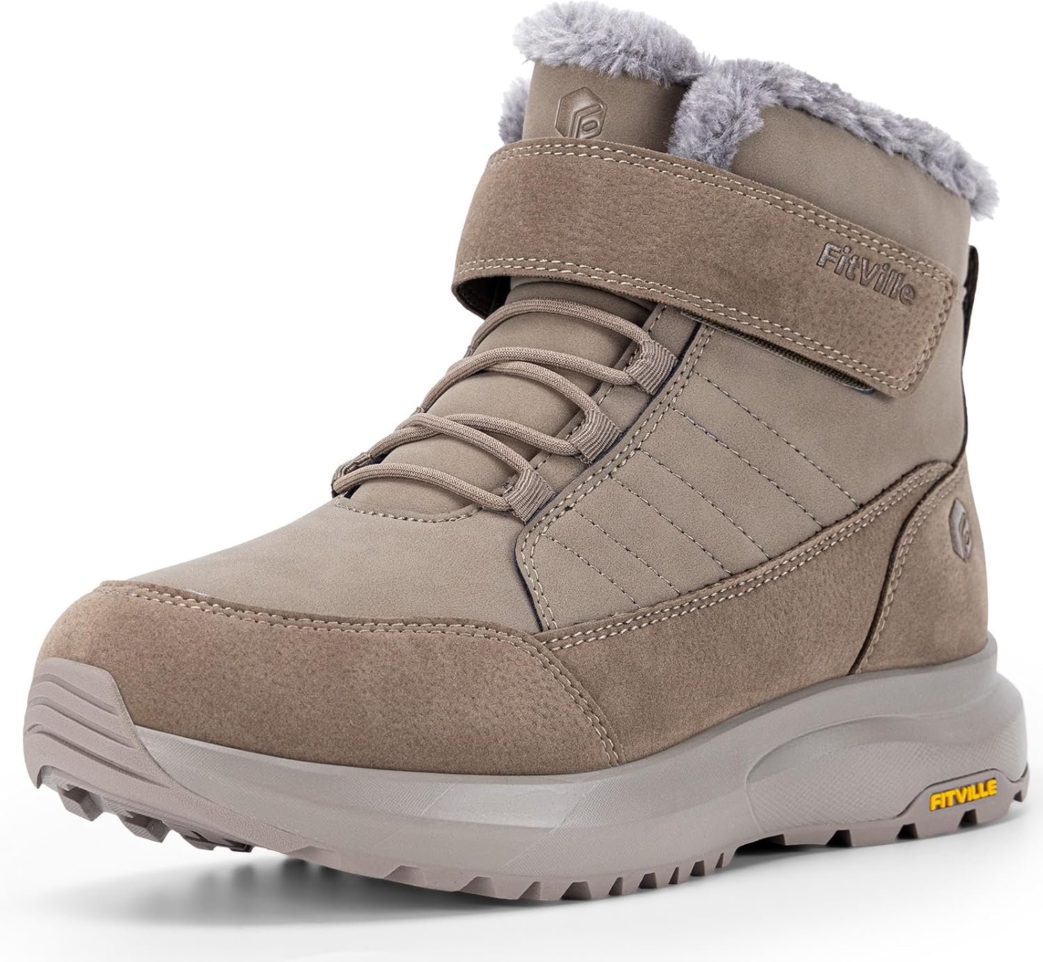 Thumbnail 6 de FitVille Winterstiefel Herren Extra Weit – Klettverschluss, rutschfeste Sohle, warm gefüttert