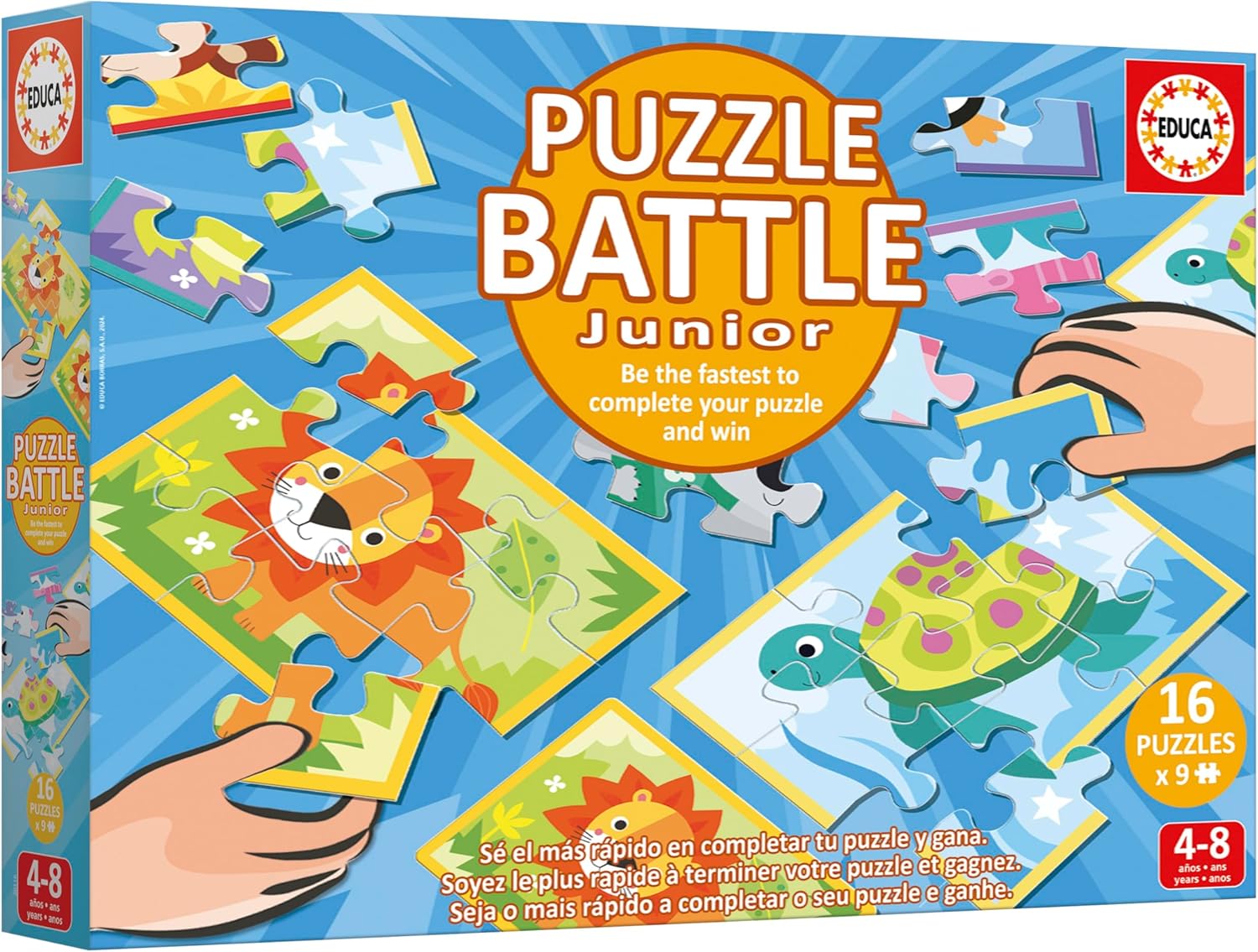 Thumbnail 3 de Educa Puzzle Battle Animals (20116) da 4 anni in su, 16 puzzle da 9 pezzi