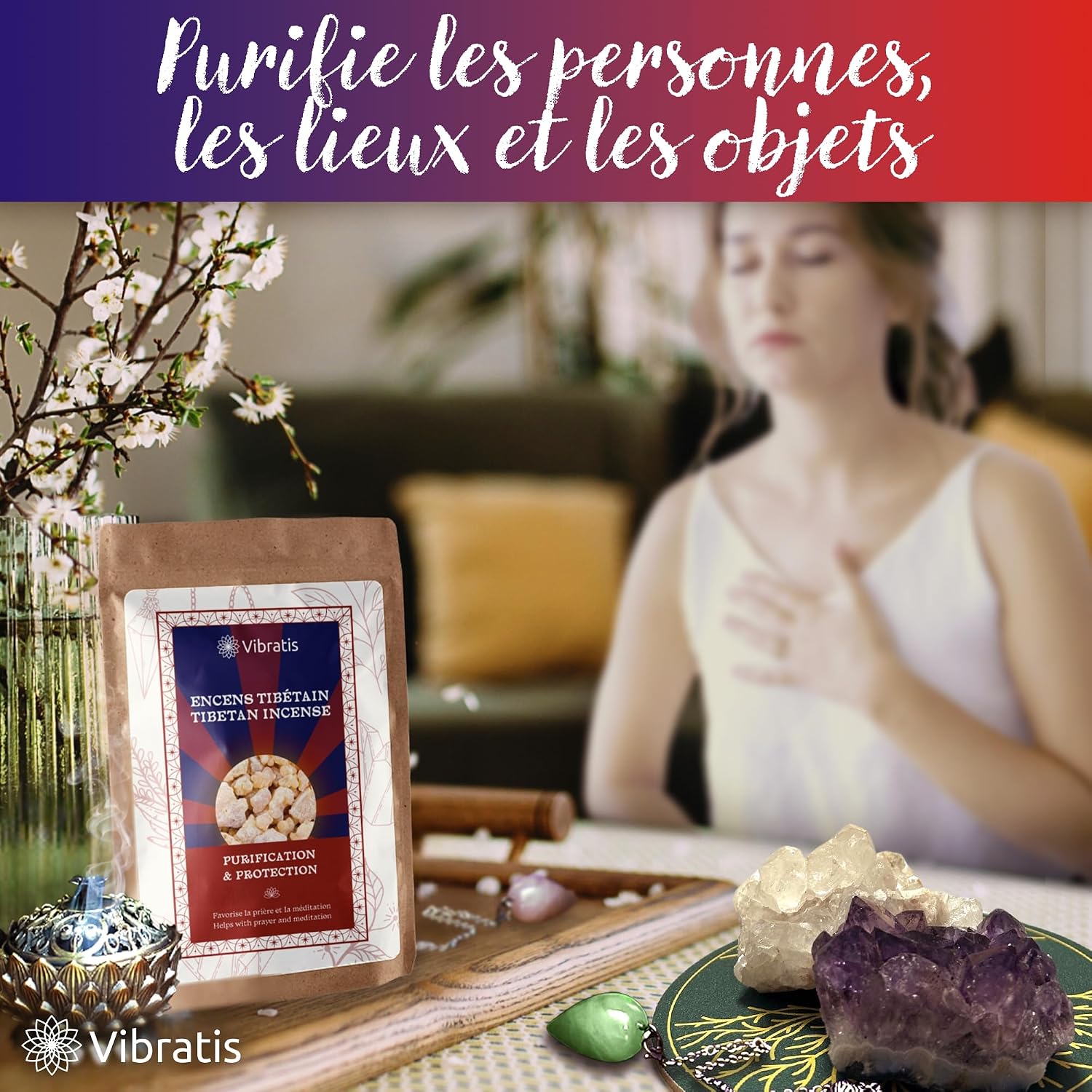 Detalle de Encens tibétain 250 g pour la purification ⚰